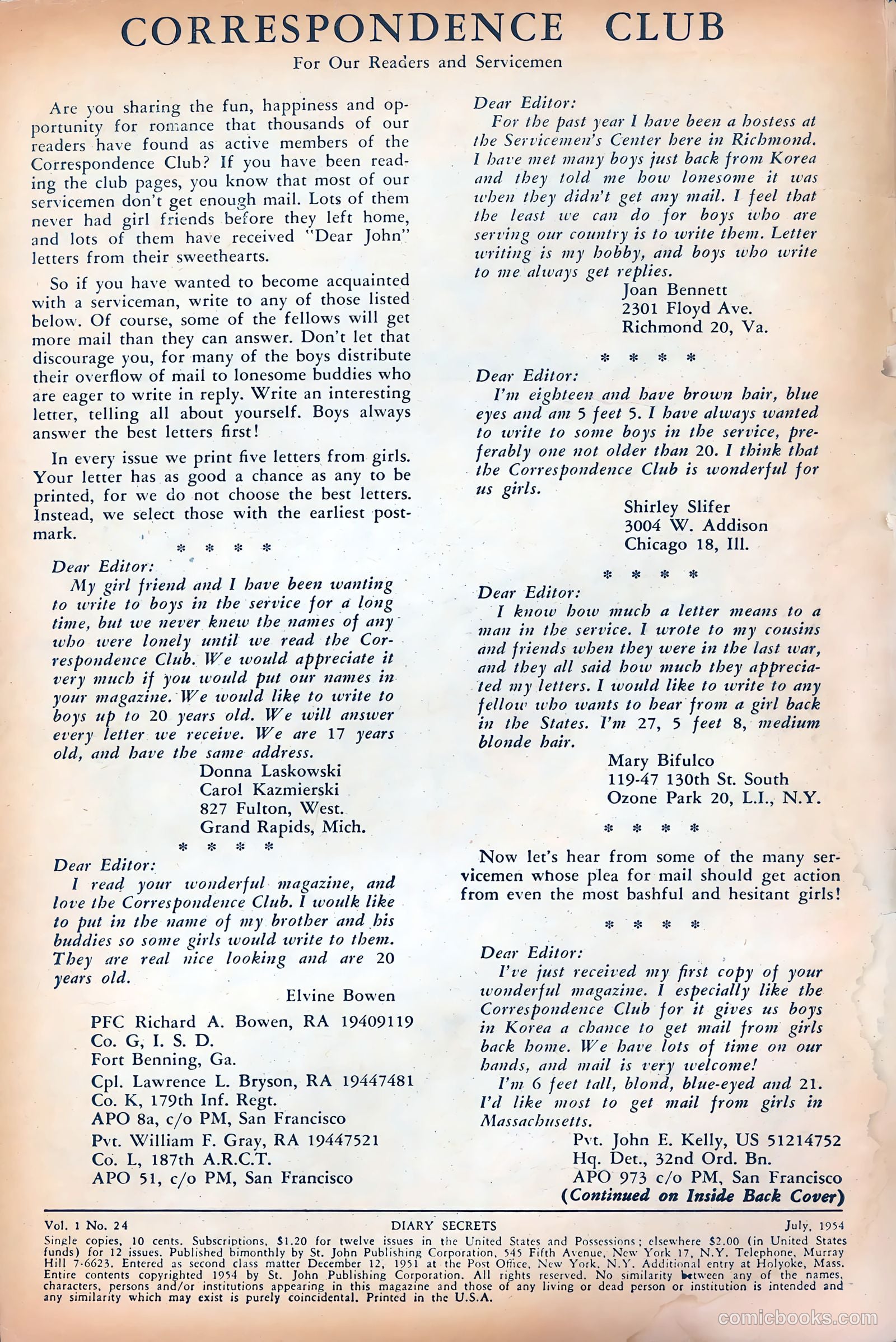 Diary Secrets #24 (1954) — page 2 of 37