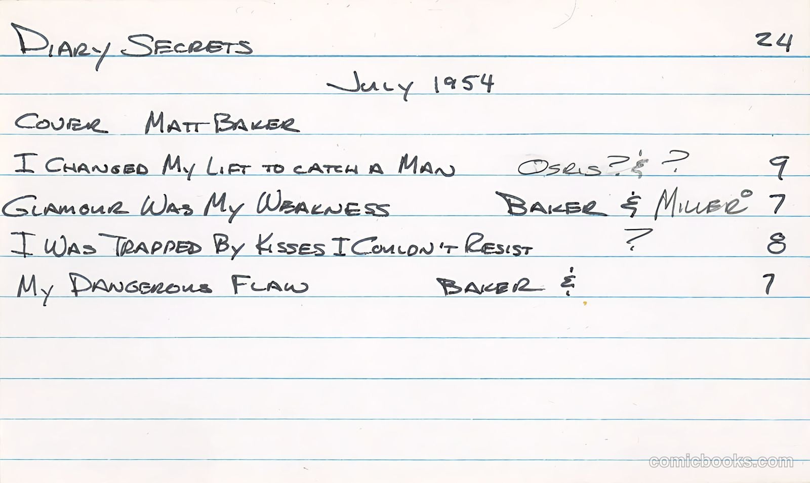 Diary Secrets #24 (1954) — page 37 of 37