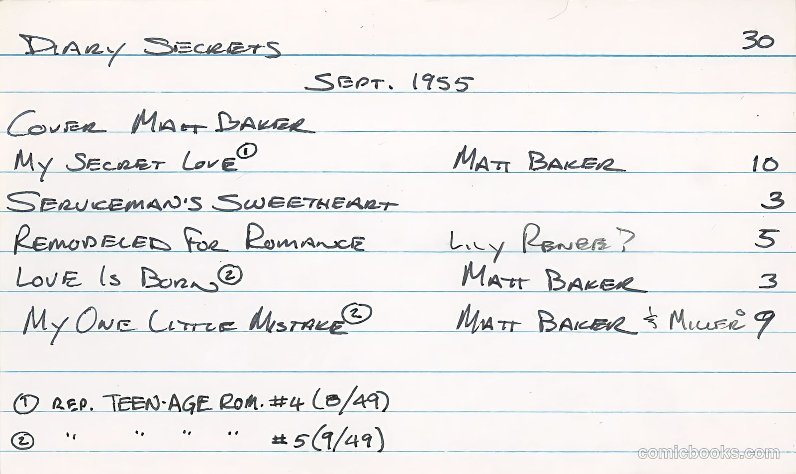 Diary Secrets #30 (1955) — page 37 of 37