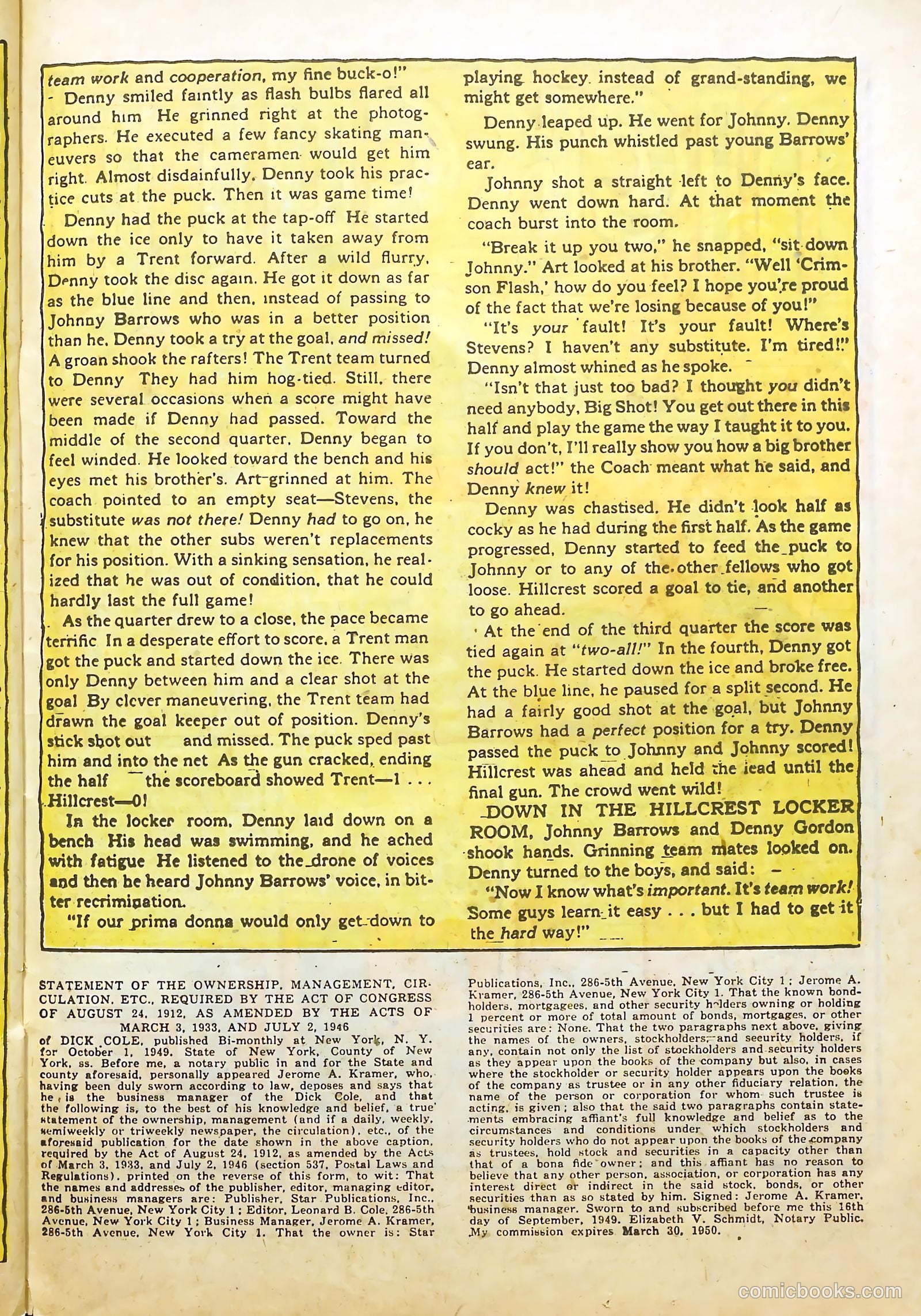Dick Cole #8 (1950) — page 23 of 36