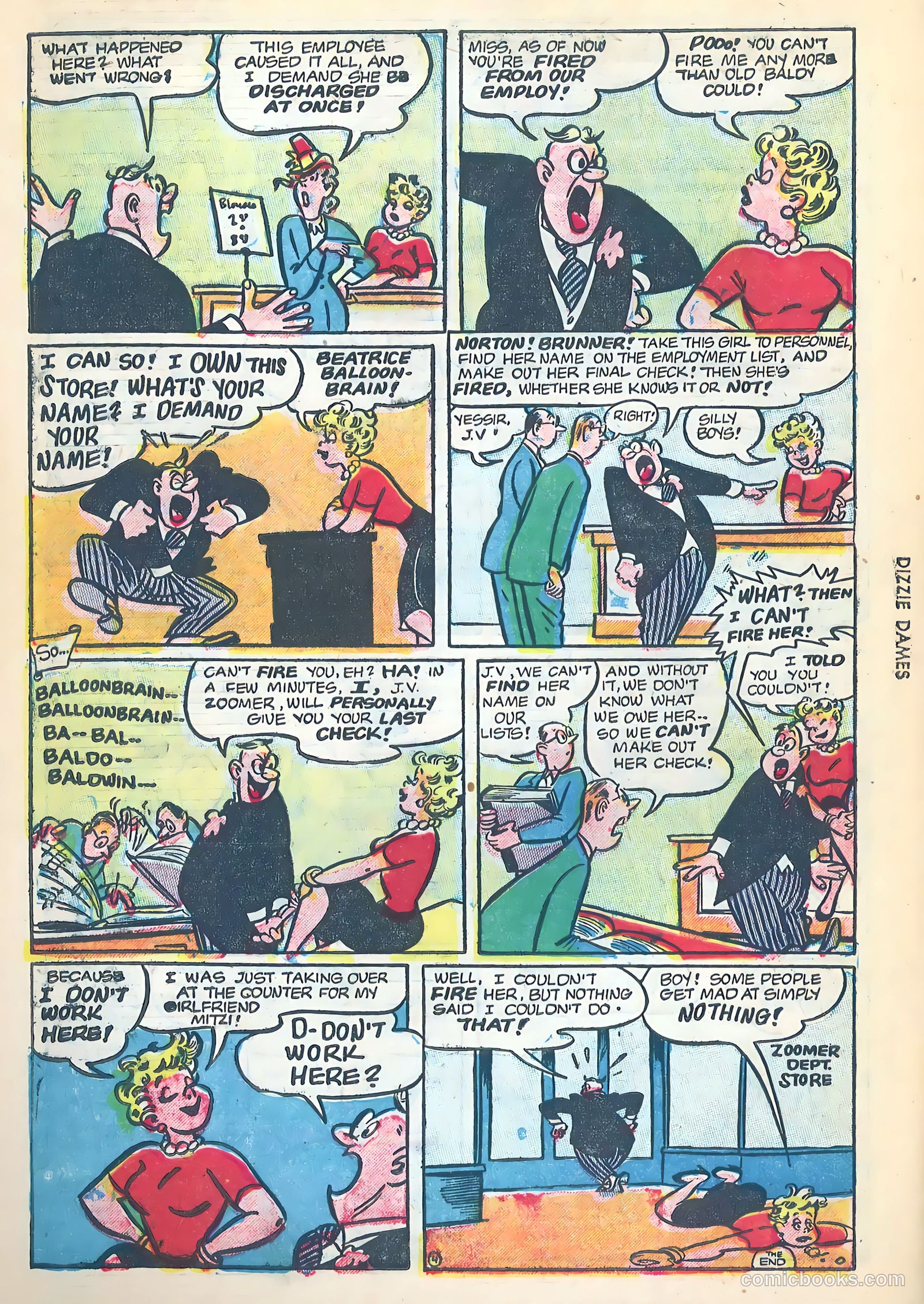 Dizzy Dames #4 (1953) — page 34 of 36