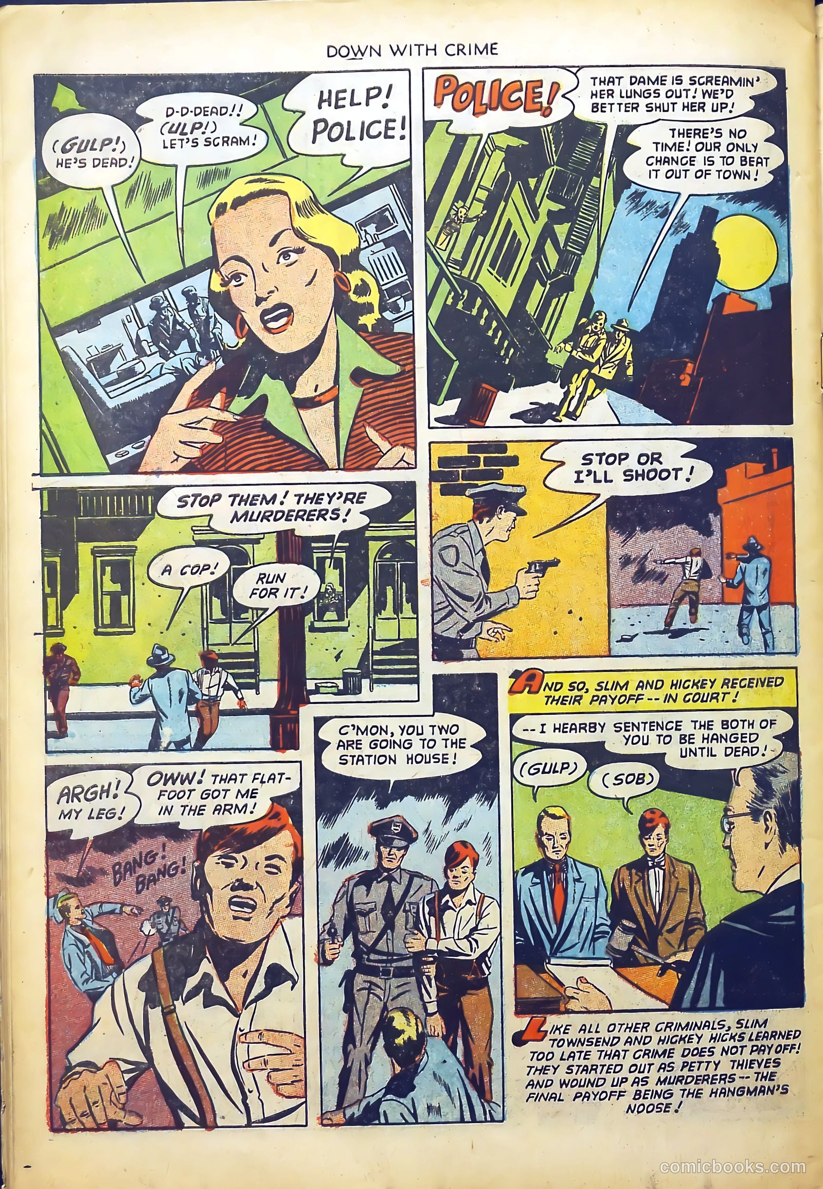 Down with Crime #7 (1952) — page 34 of 36
