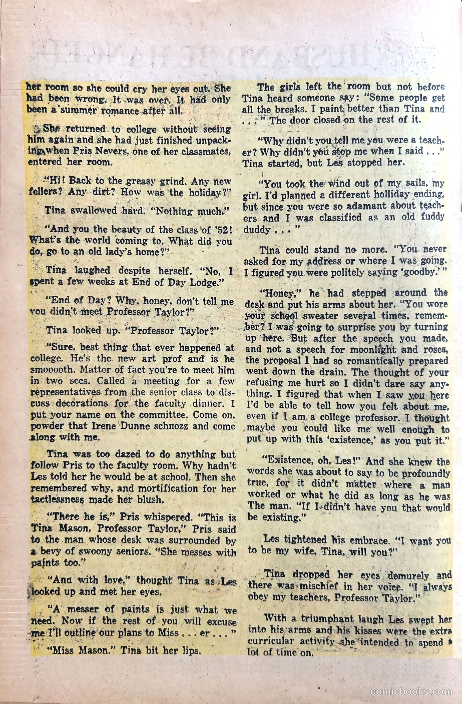 Dr. Anthony King, Hollywood Love Doctor #3 (1953) — page 26 of 36
