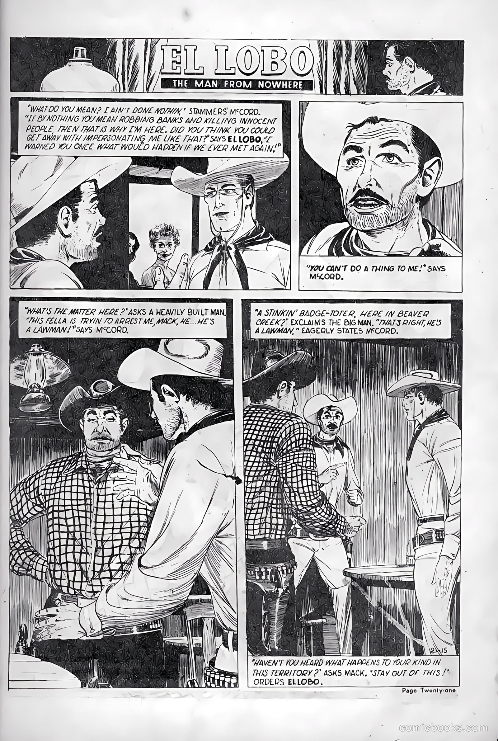El Lobo The Man from Nowhere #15 — page 21 of 32
