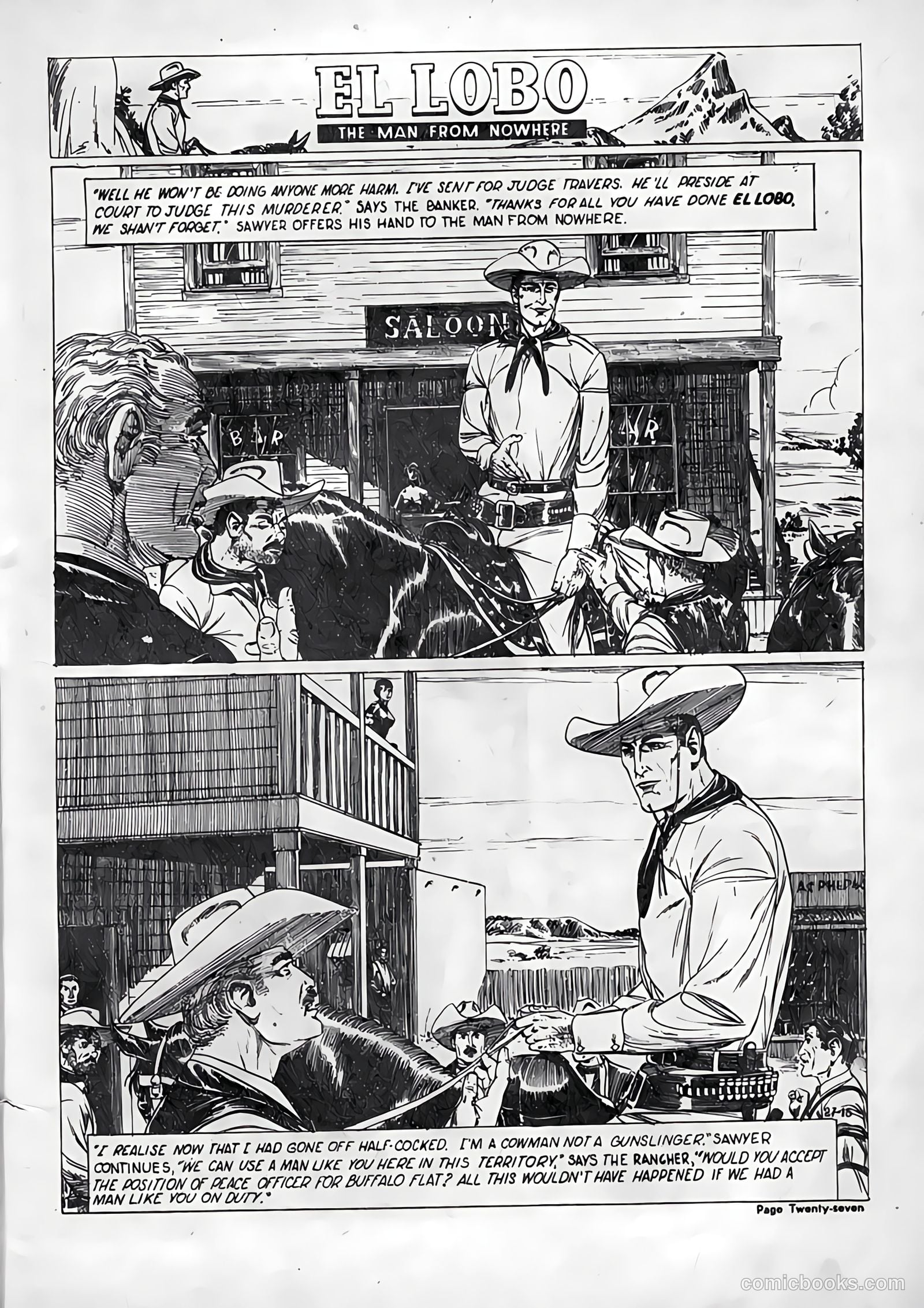 El Lobo The Man from Nowhere #15 — page 27 of 32