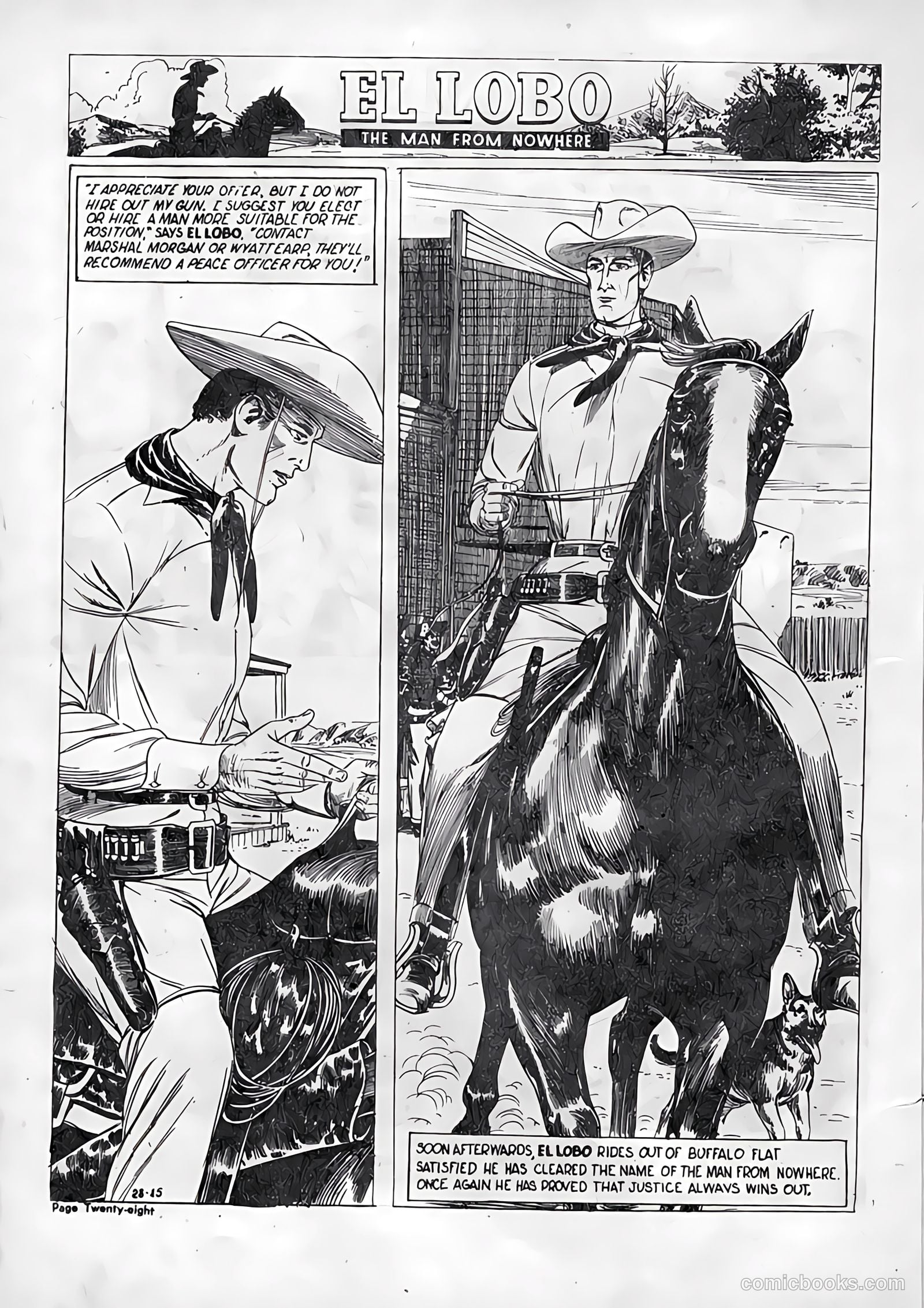 El Lobo The Man from Nowhere #15 — page 28 of 32