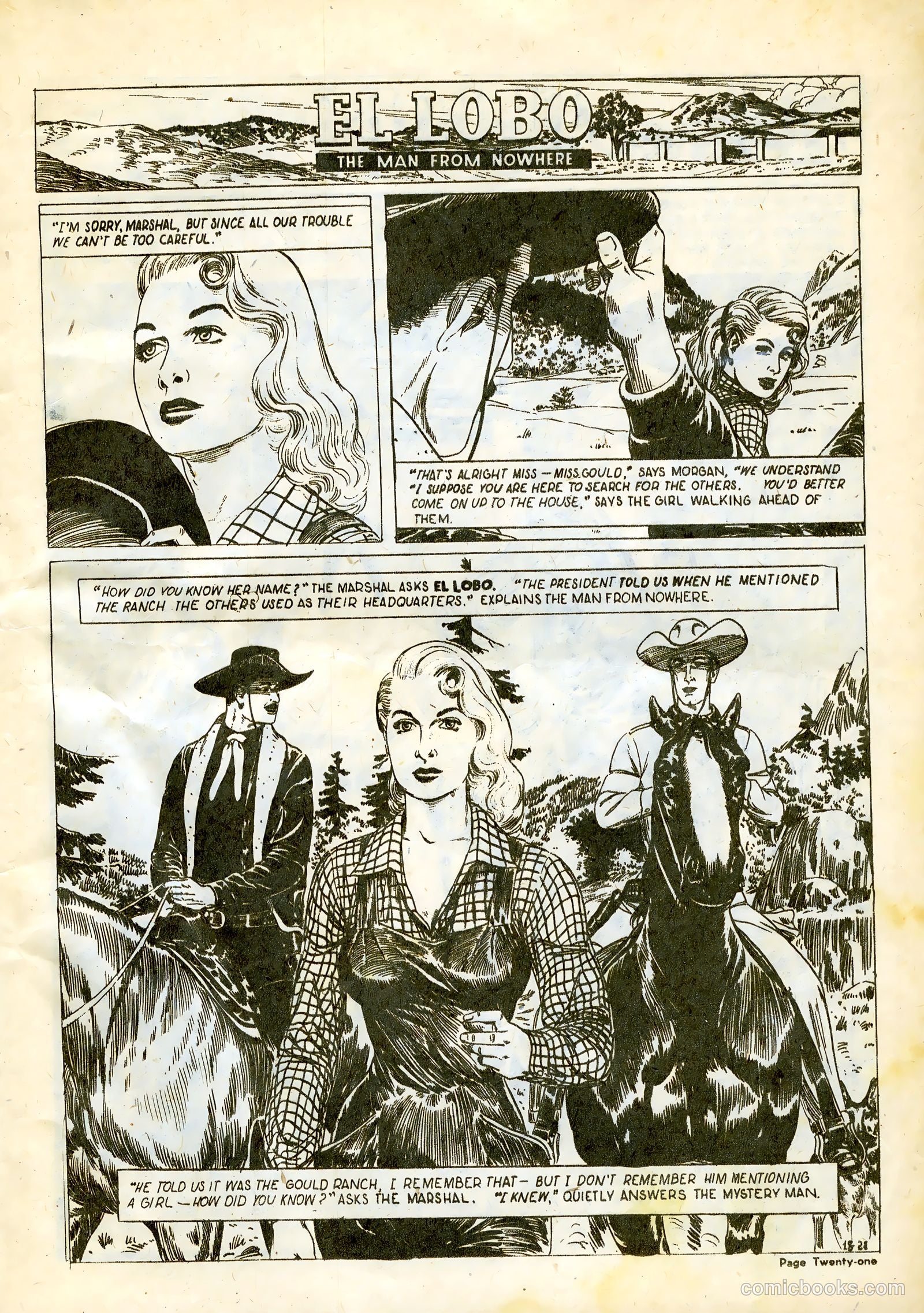 El Lobo The Man from Nowhere #18 — page 21 of 32