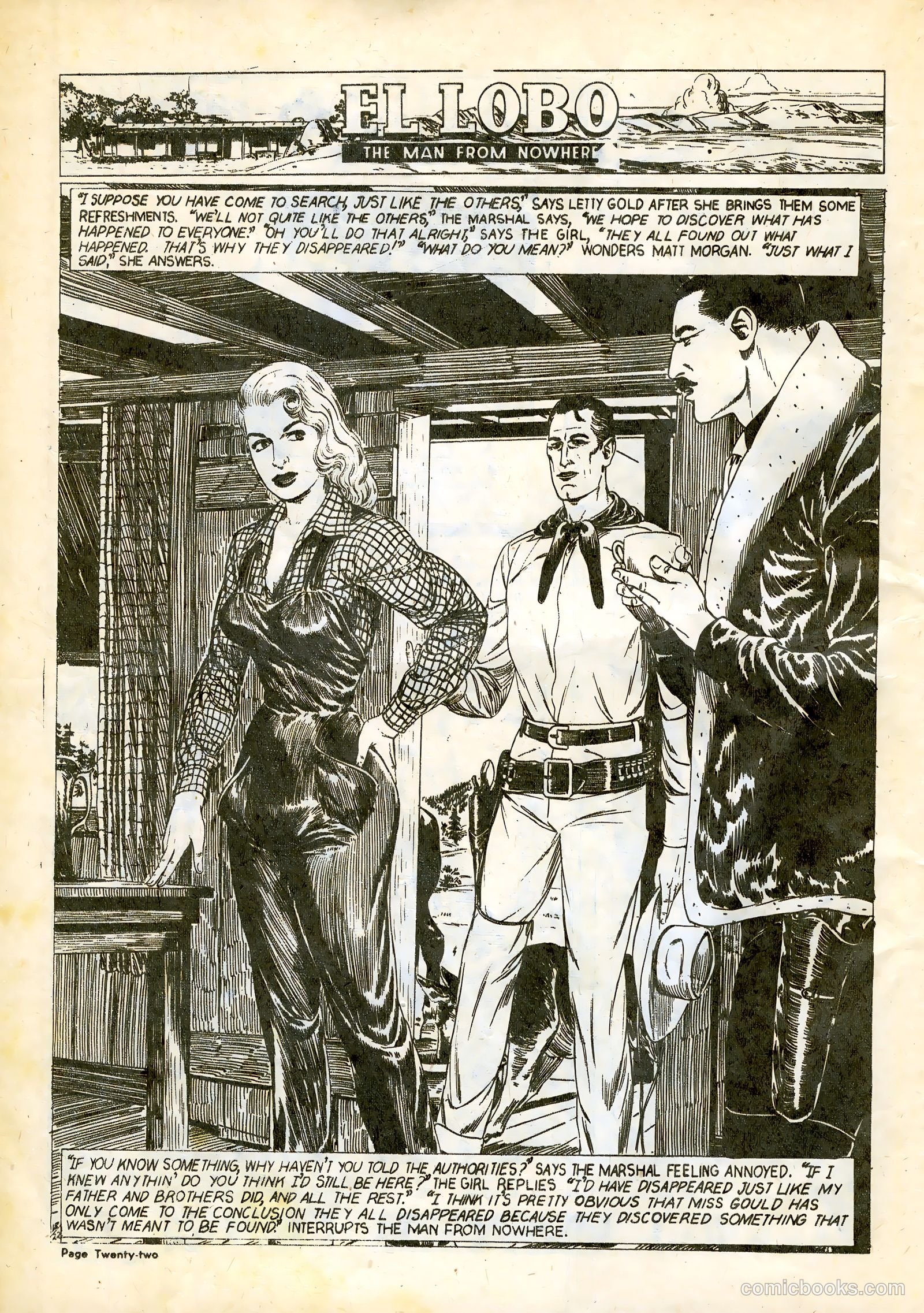 El Lobo The Man from Nowhere #18 — page 22 of 32
