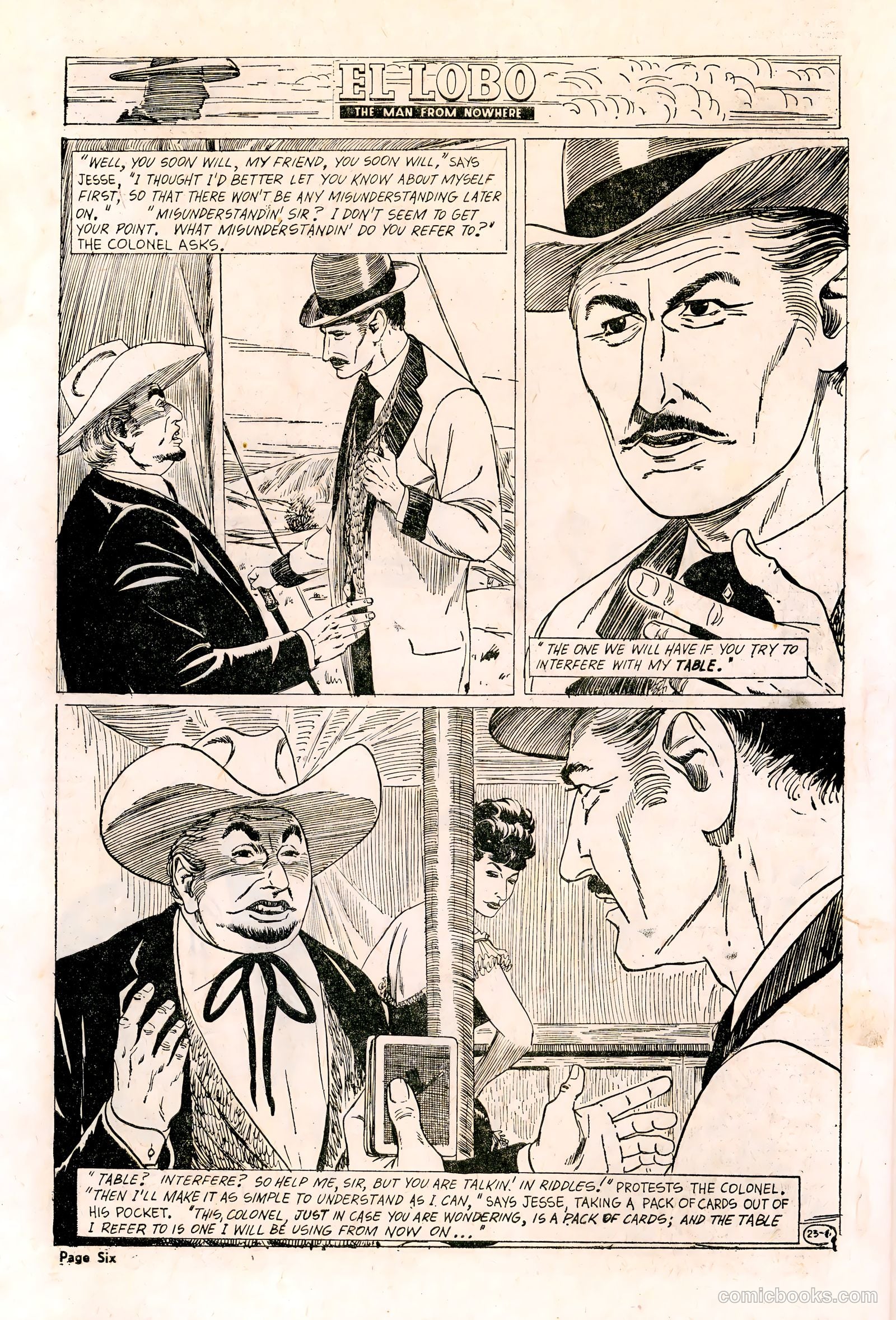 El Lobo The Man from Nowhere #23 (1958) — page 6 of 32