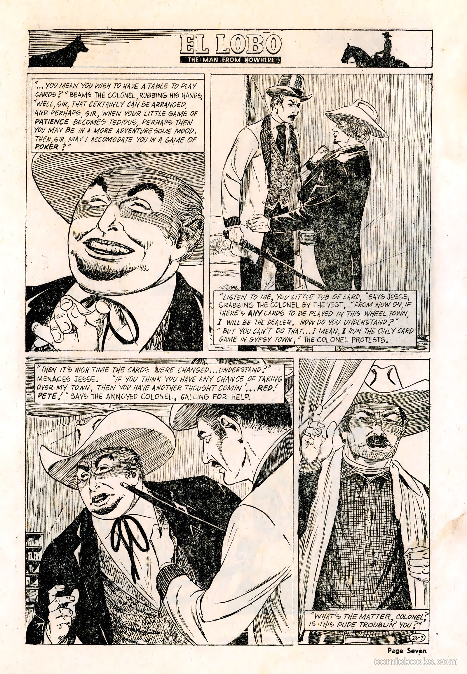 El Lobo The Man from Nowhere #23 (1958) — page 7 of 32