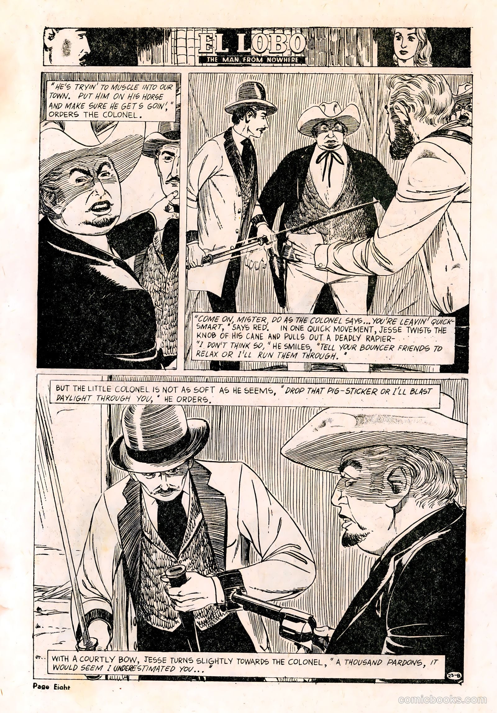 El Lobo The Man from Nowhere #23 (1958) — page 8 of 32