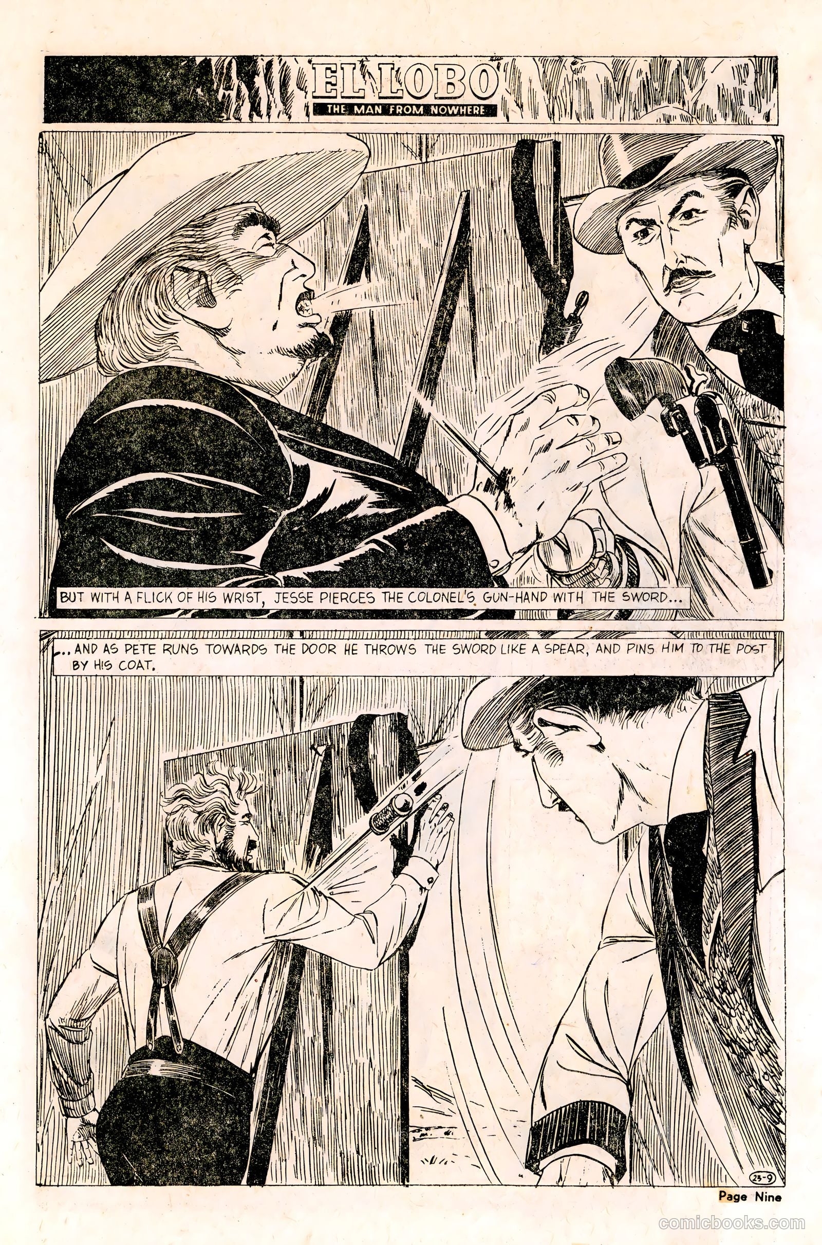 El Lobo The Man from Nowhere #23 (1958) — page 9 of 32