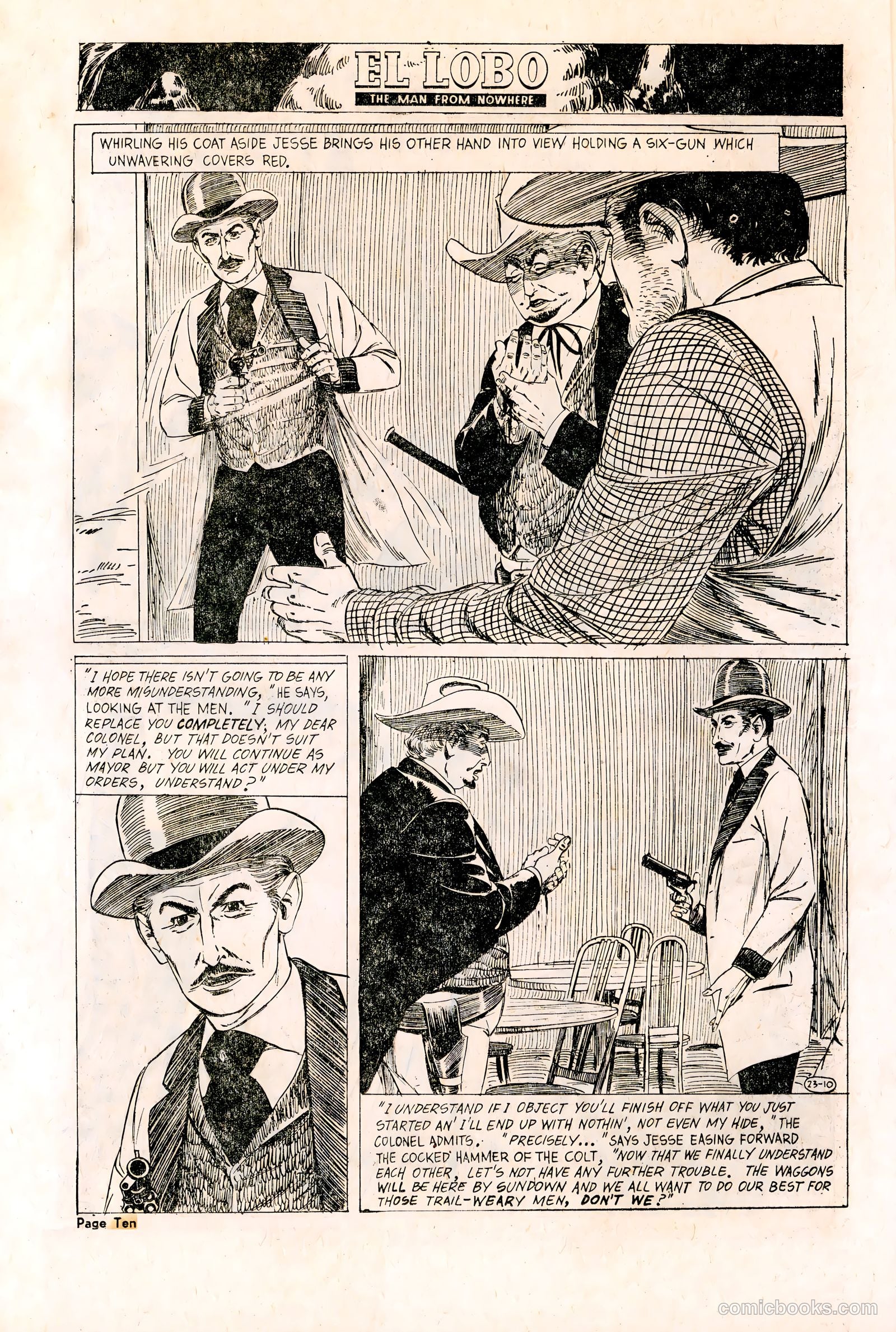 El Lobo The Man from Nowhere #23 (1958) — page 10 of 32