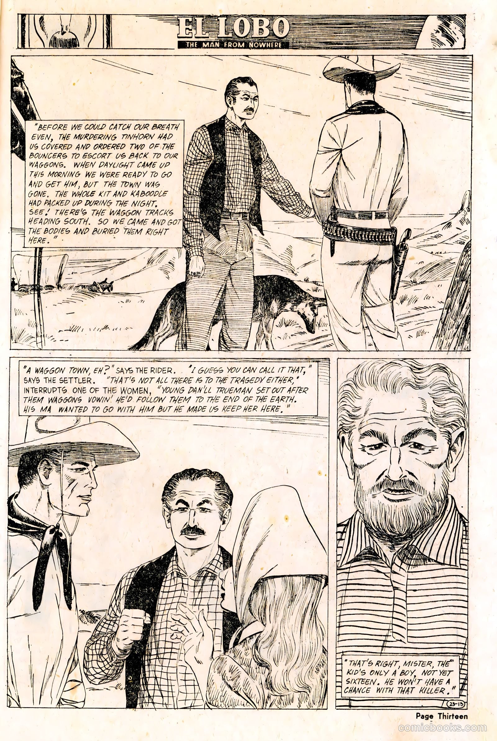 El Lobo The Man from Nowhere #23 (1958) — page 13 of 32