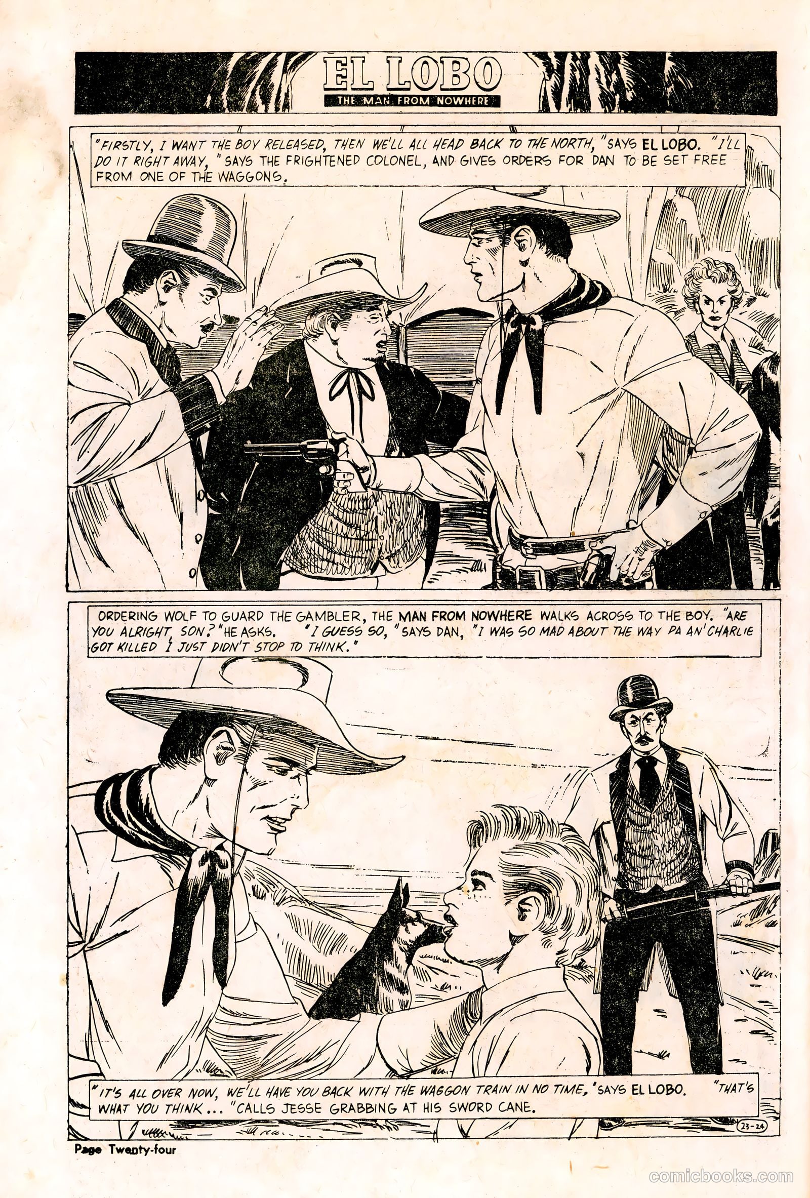 El Lobo The Man from Nowhere #23 (1958) — page 24 of 32