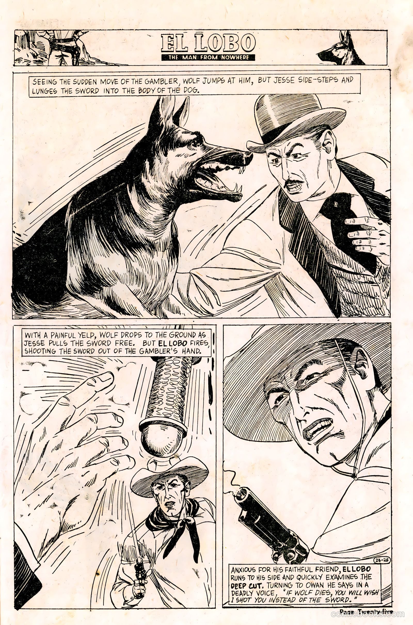 El Lobo The Man from Nowhere #23 (1958) — page 25 of 32