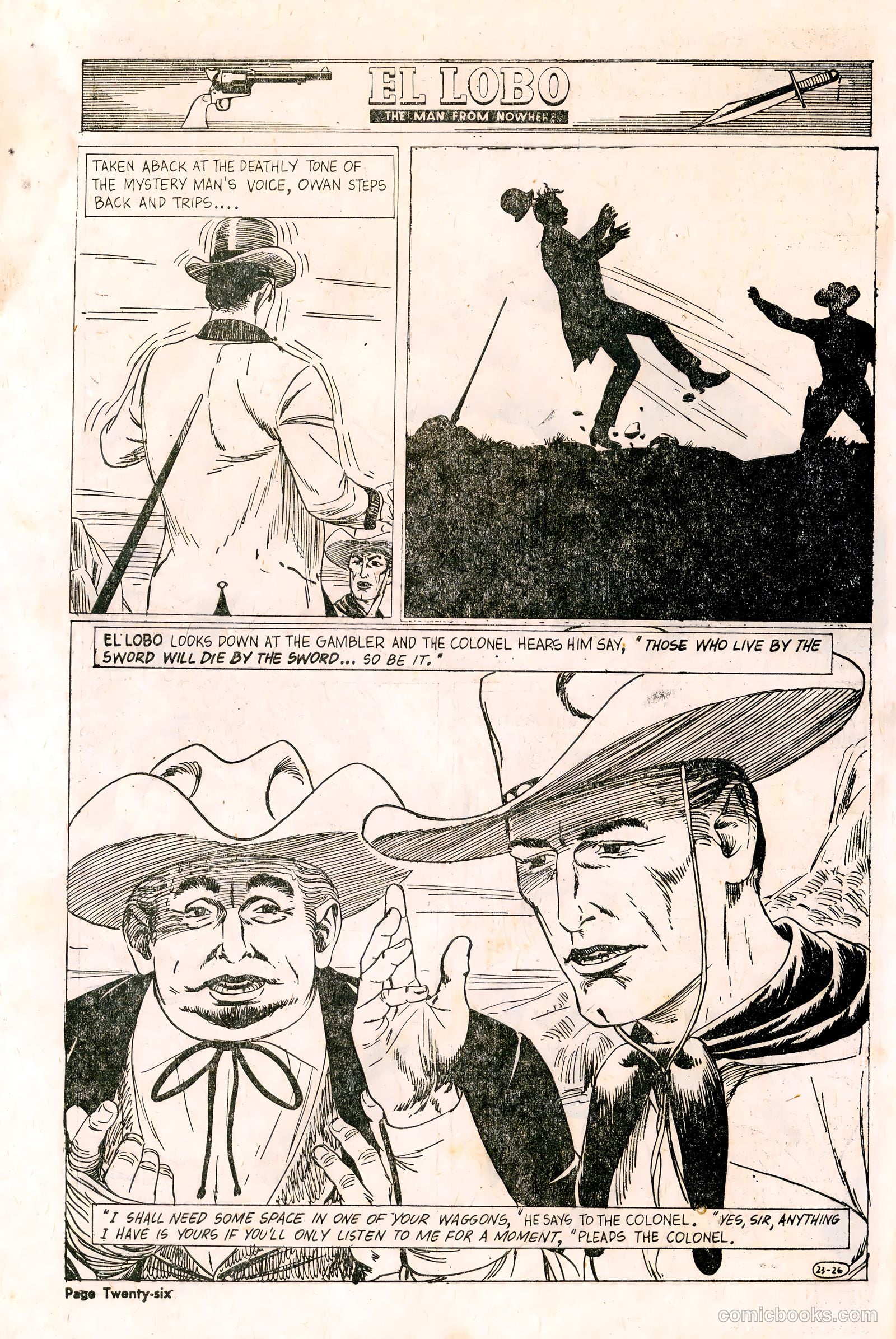 El Lobo The Man from Nowhere #23 (1958) — page 26 of 32