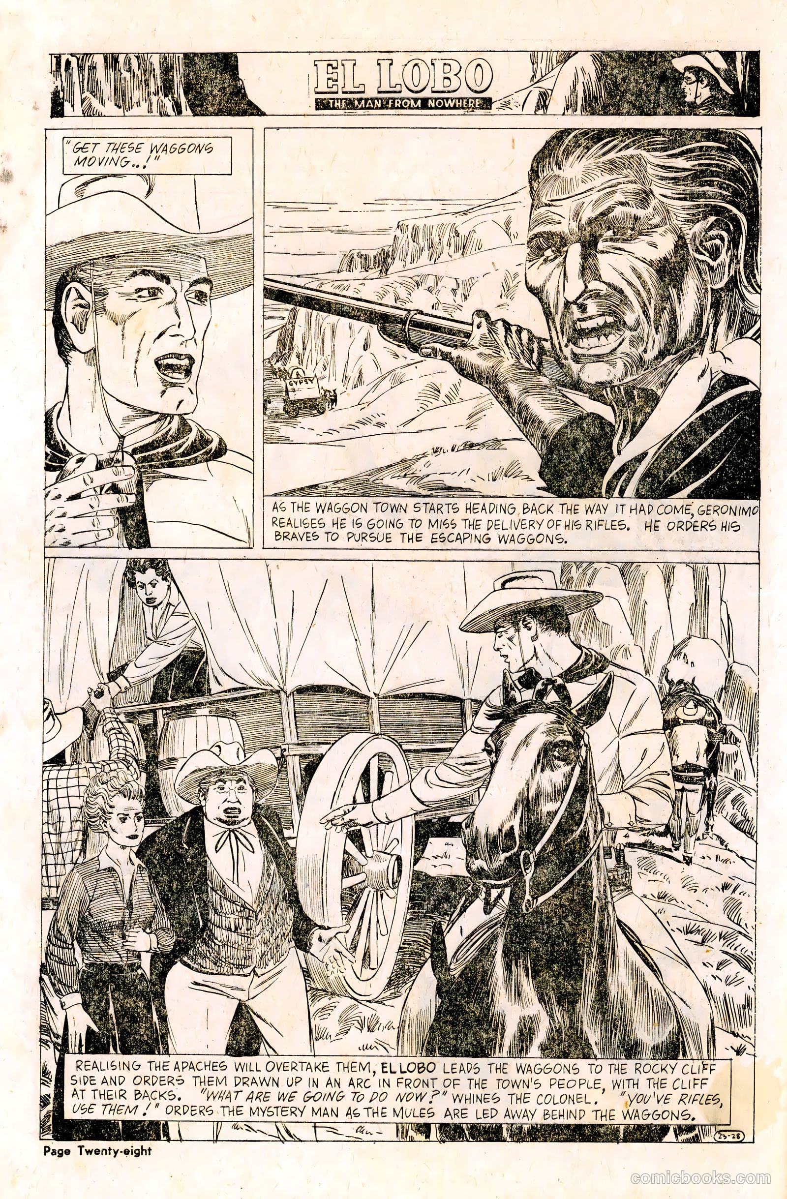 El Lobo The Man from Nowhere #23 (1958) — page 28 of 32