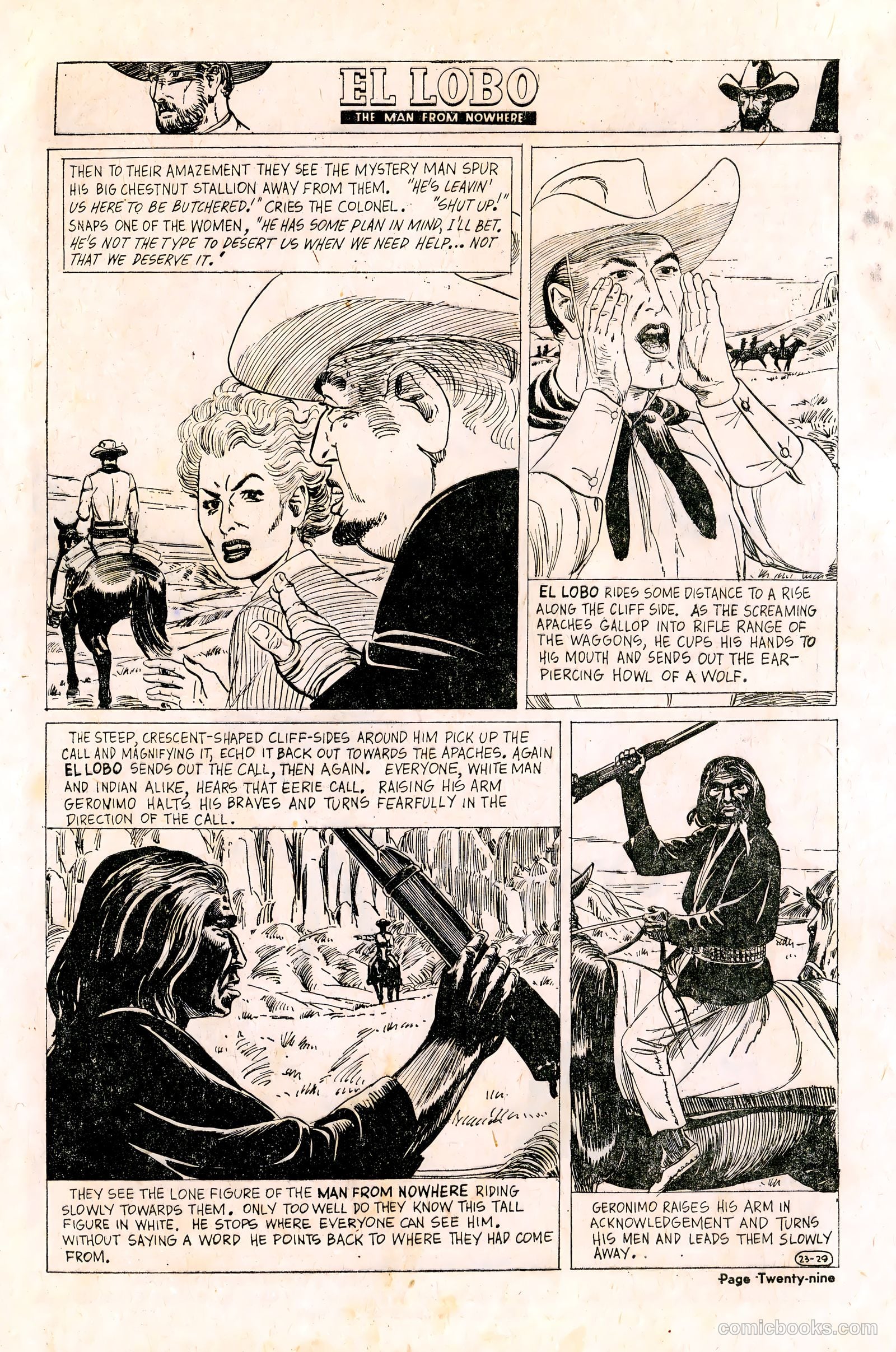 El Lobo The Man from Nowhere #23 (1958) — page 29 of 32