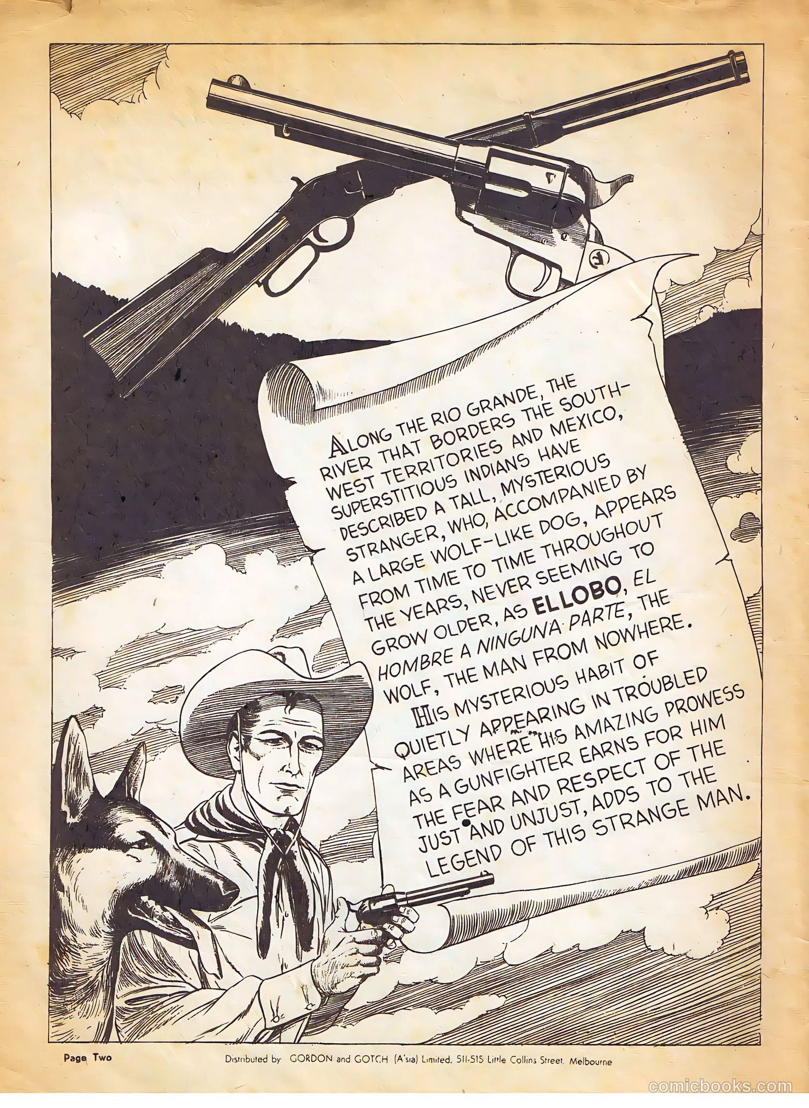 El Lobo The Man from Nowhere #6 (1956) — page 2 of 32