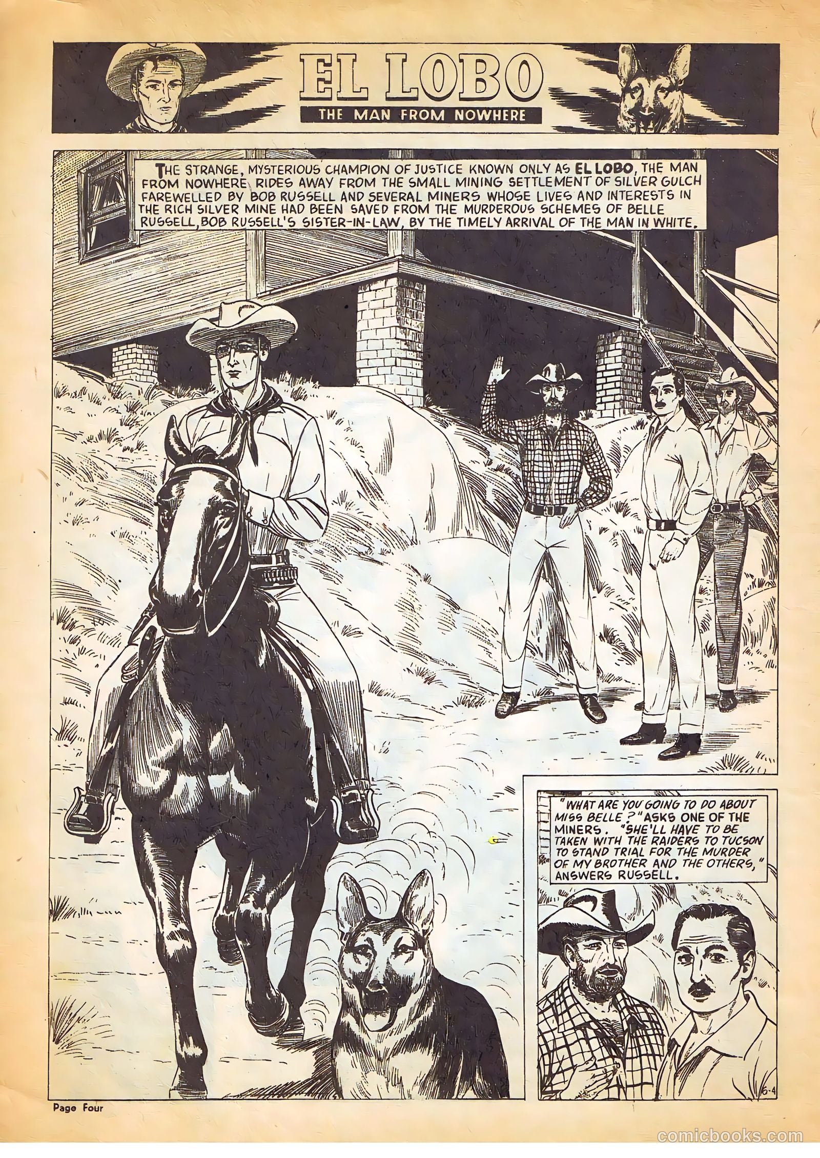 El Lobo The Man from Nowhere #6 (1956) — page 4 of 32