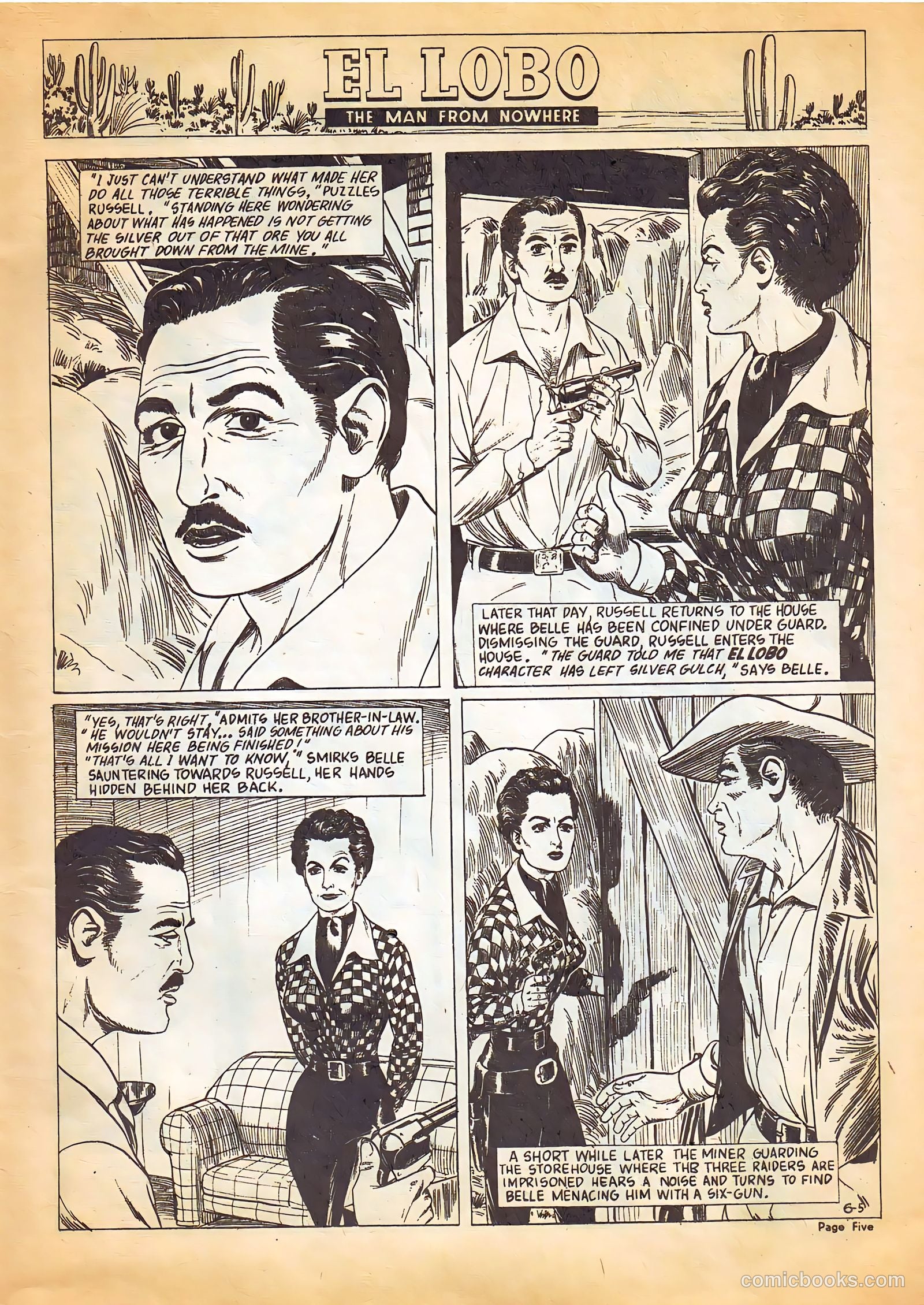 El Lobo The Man from Nowhere #6 (1956) — page 5 of 32