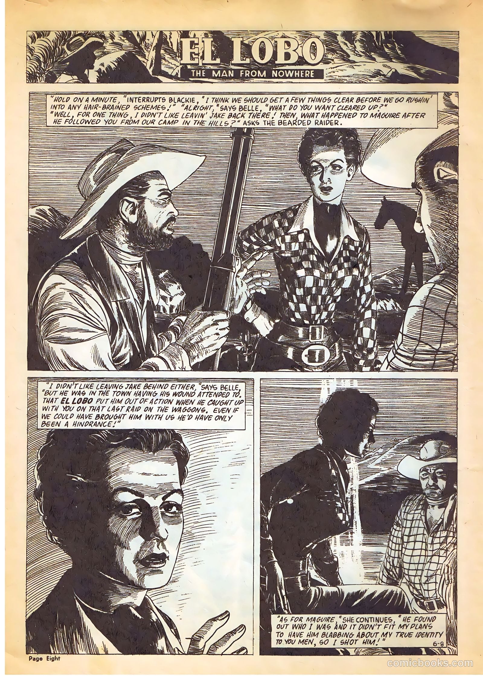 El Lobo The Man from Nowhere #6 (1956) — page 8 of 32