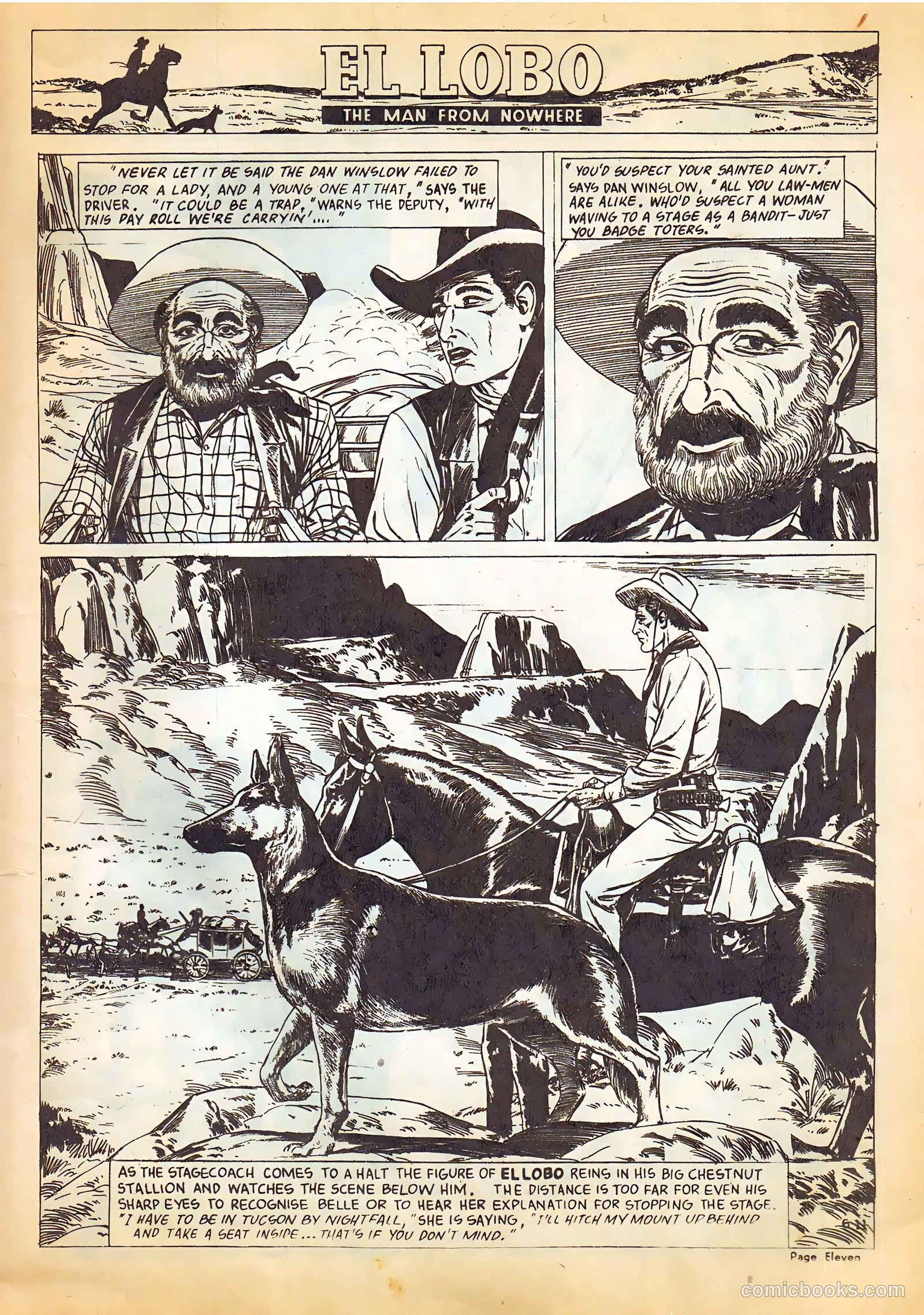El Lobo The Man from Nowhere #6 (1956) — page 11 of 32