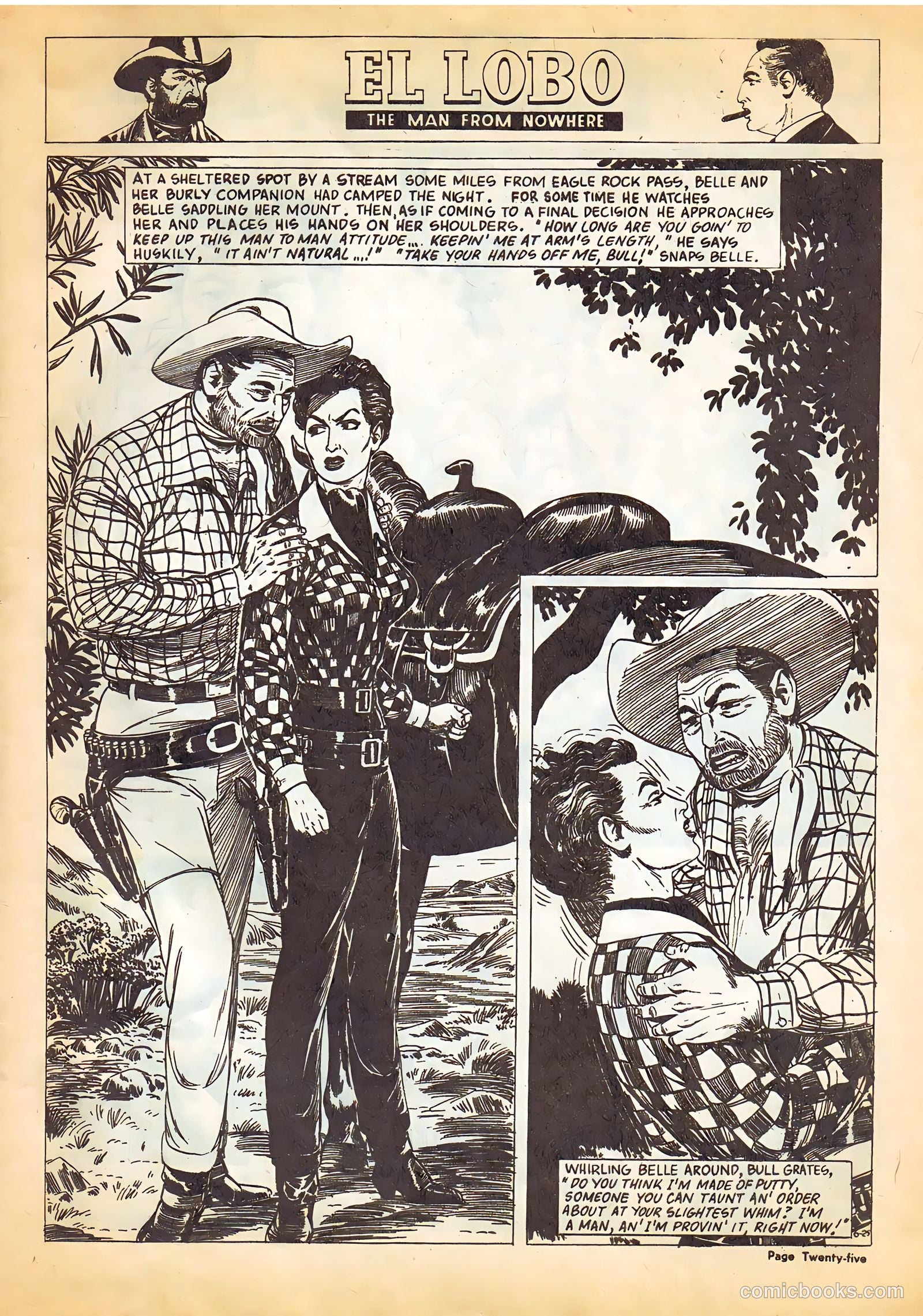 El Lobo The Man from Nowhere #6 (1956) — page 25 of 32
