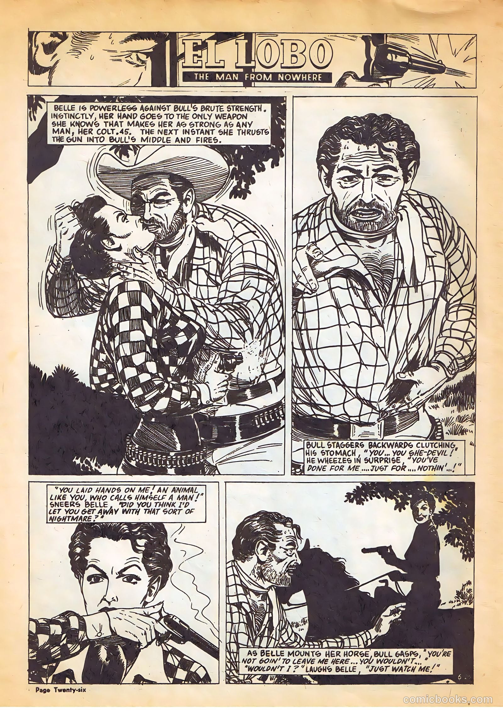 El Lobo The Man from Nowhere #6 (1956) — page 26 of 32