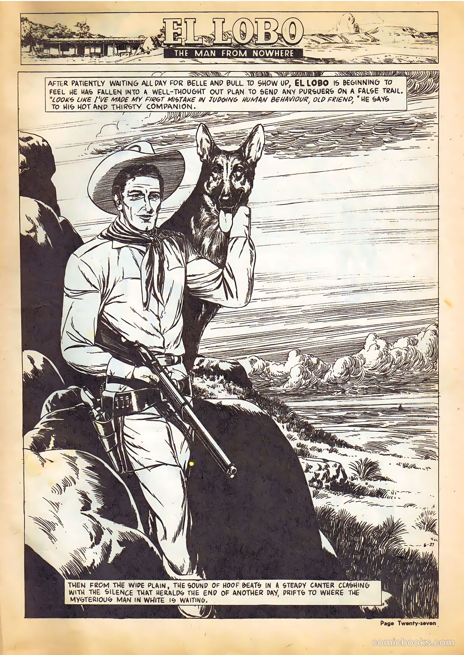 El Lobo The Man from Nowhere #6 (1956) — page 27 of 32