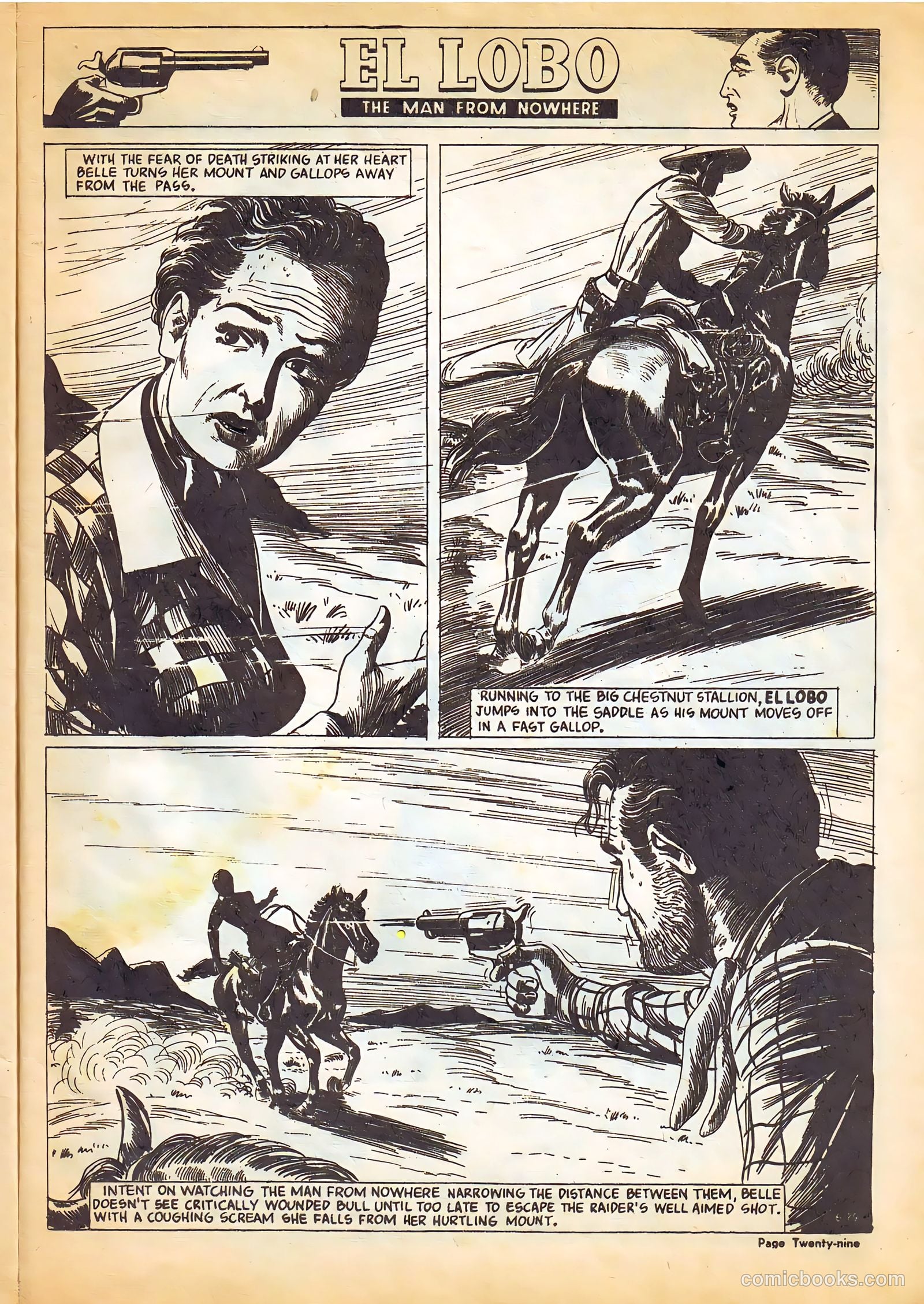 El Lobo The Man from Nowhere #6 (1956) — page 29 of 32