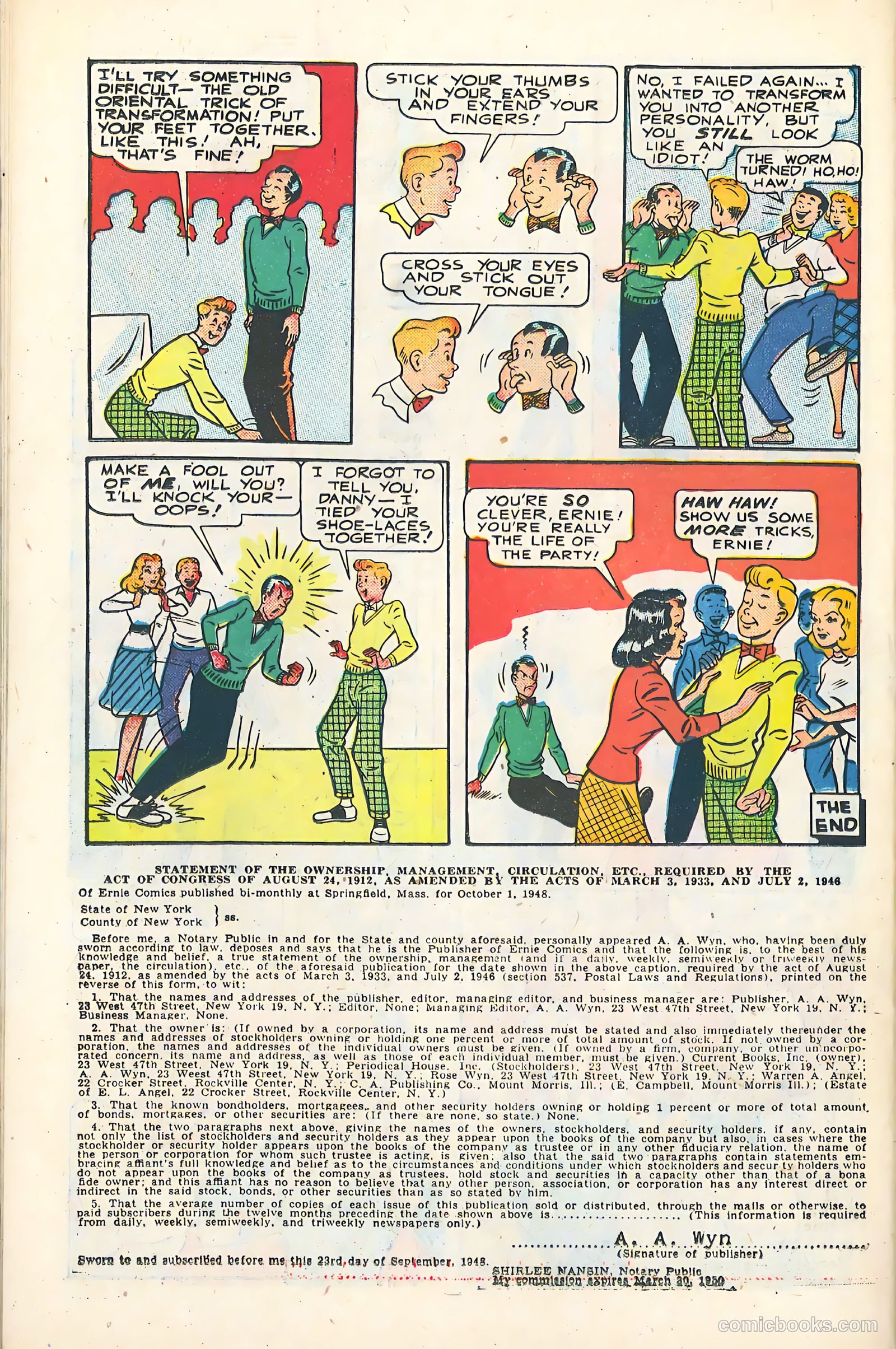 Ernie Comics #25 (1949) — page 26 of 36