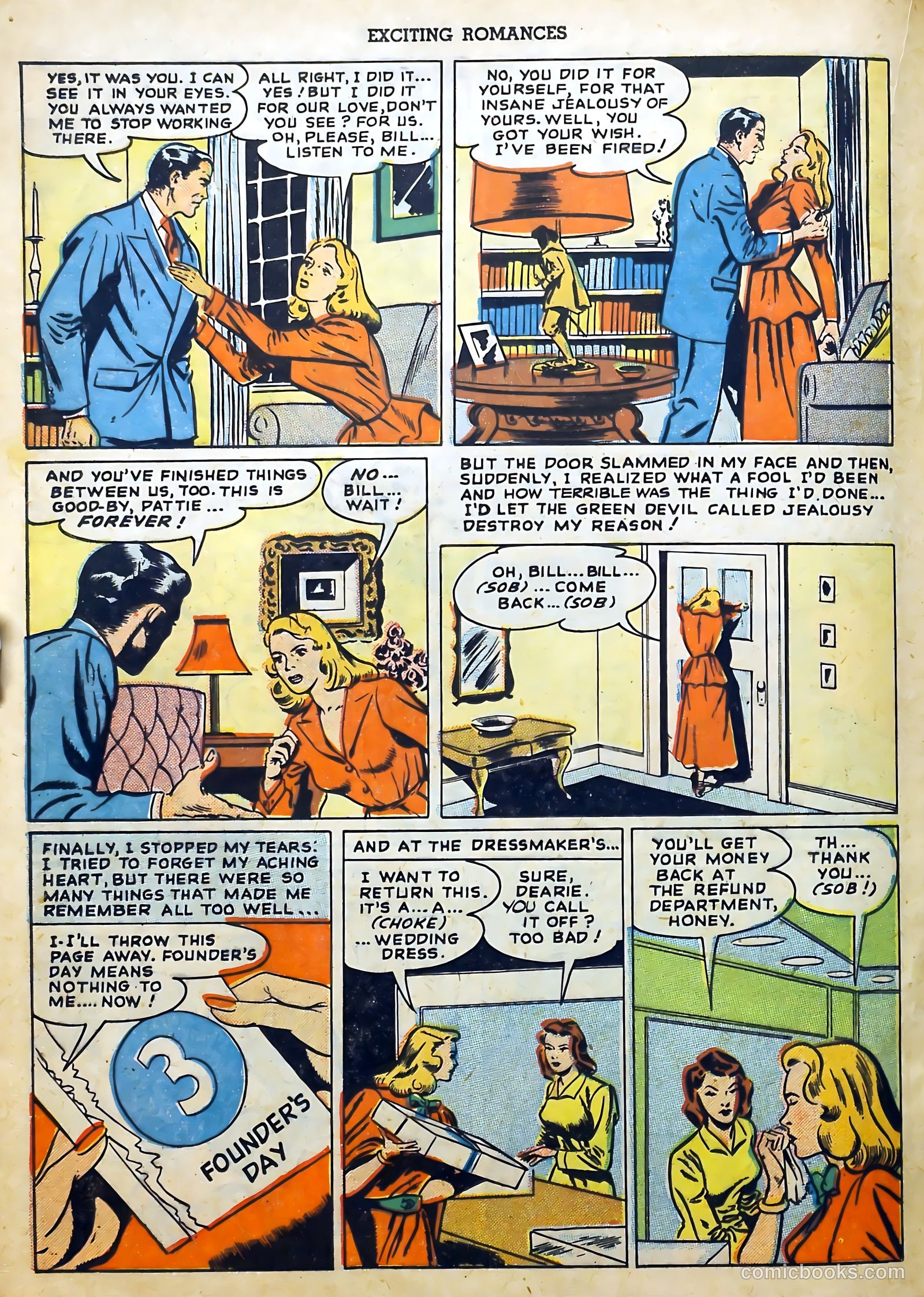 Exciting Romances #1 (1949) — page 20 of 36