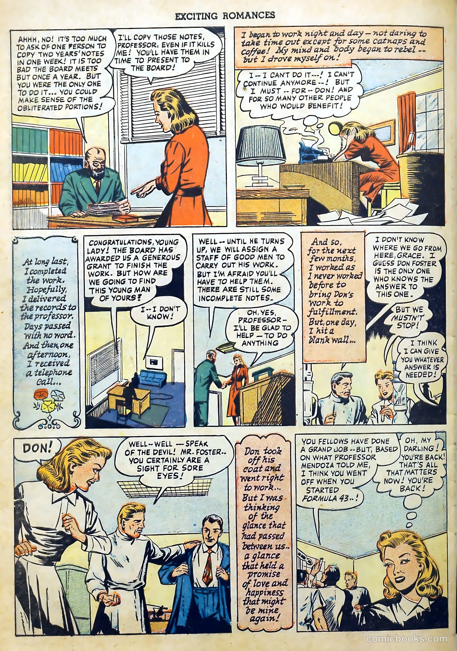 Exciting Romances #1 (1949) — page 34 of 36