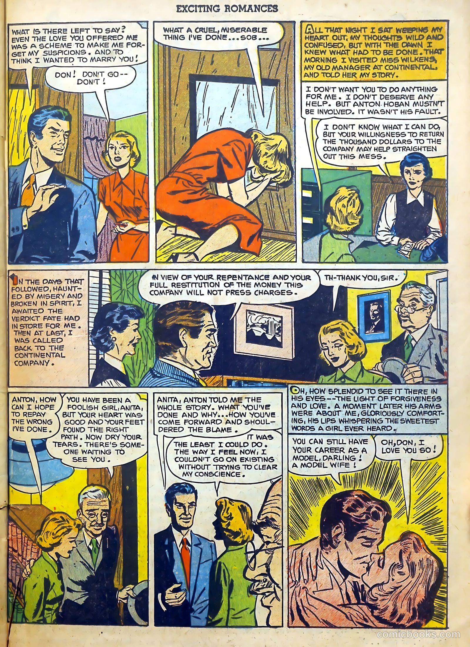 Exciting Romances #10 (1952) — page 23 of 36