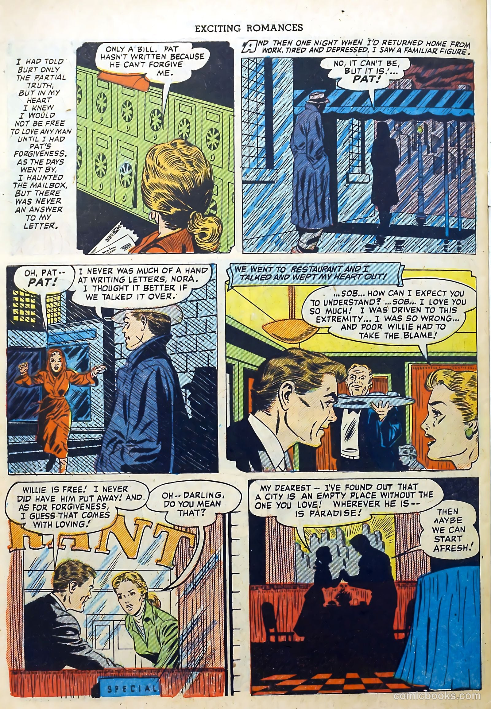 Exciting Romances #11 (1952) — page 34 of 36
