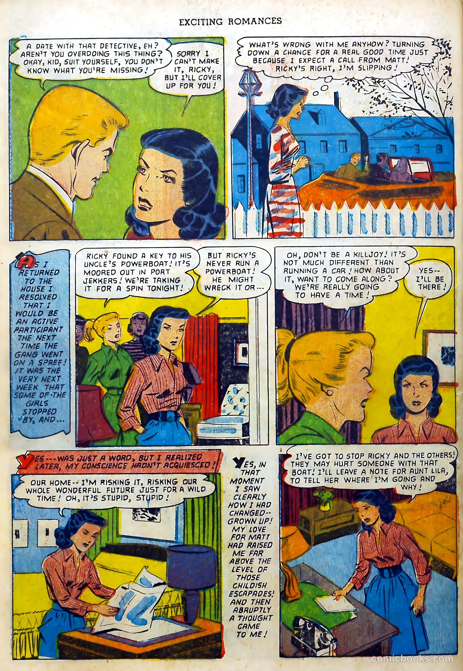 Exciting Romances #12 (1953) — page 32 of 36