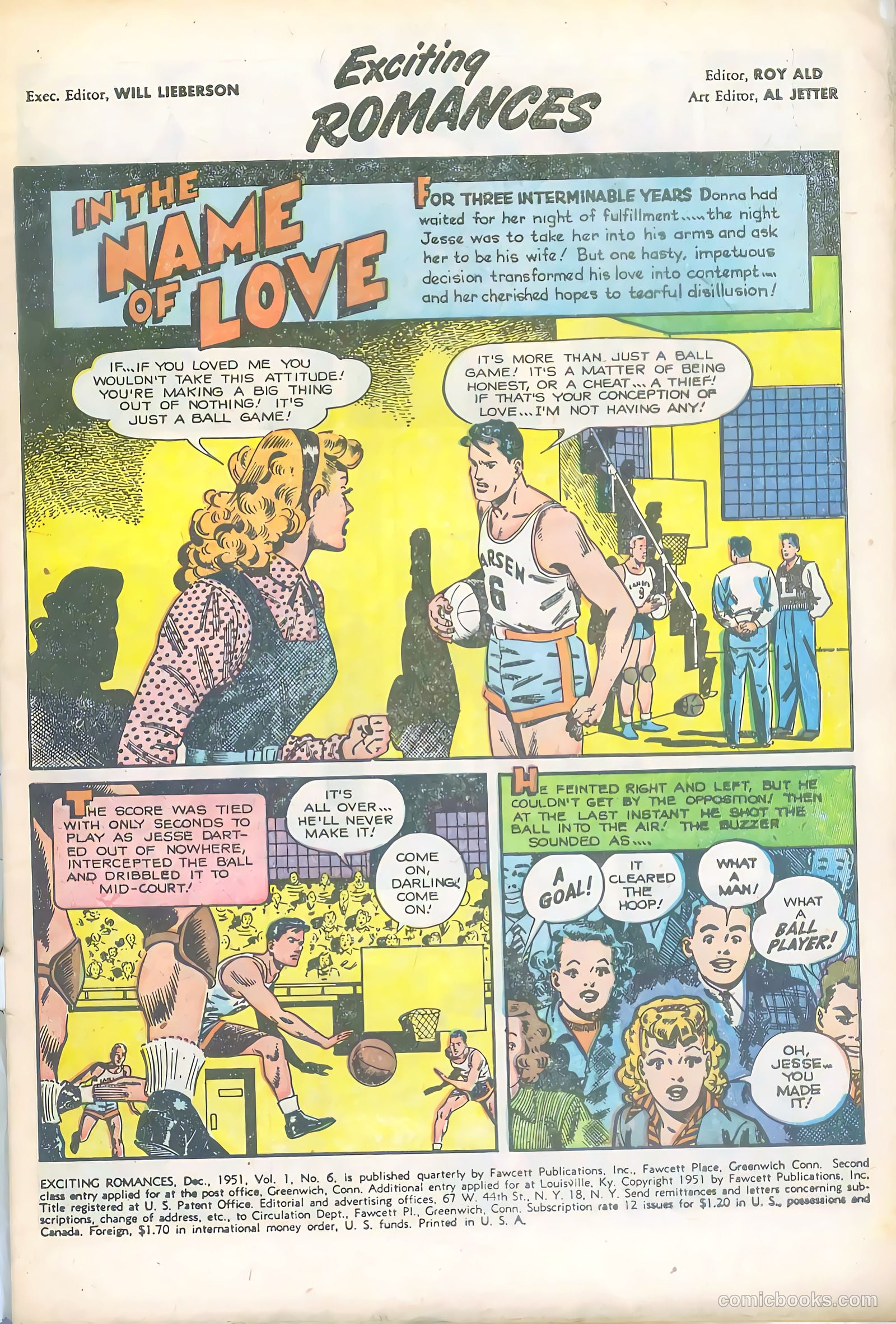 Exciting Romances #6 (1951) — page 3 of 36