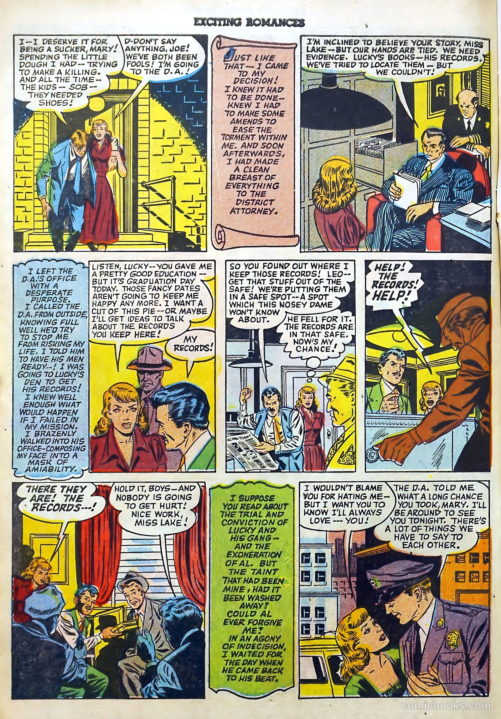 Exciting Romances #8 (1952) — page 34 of 36