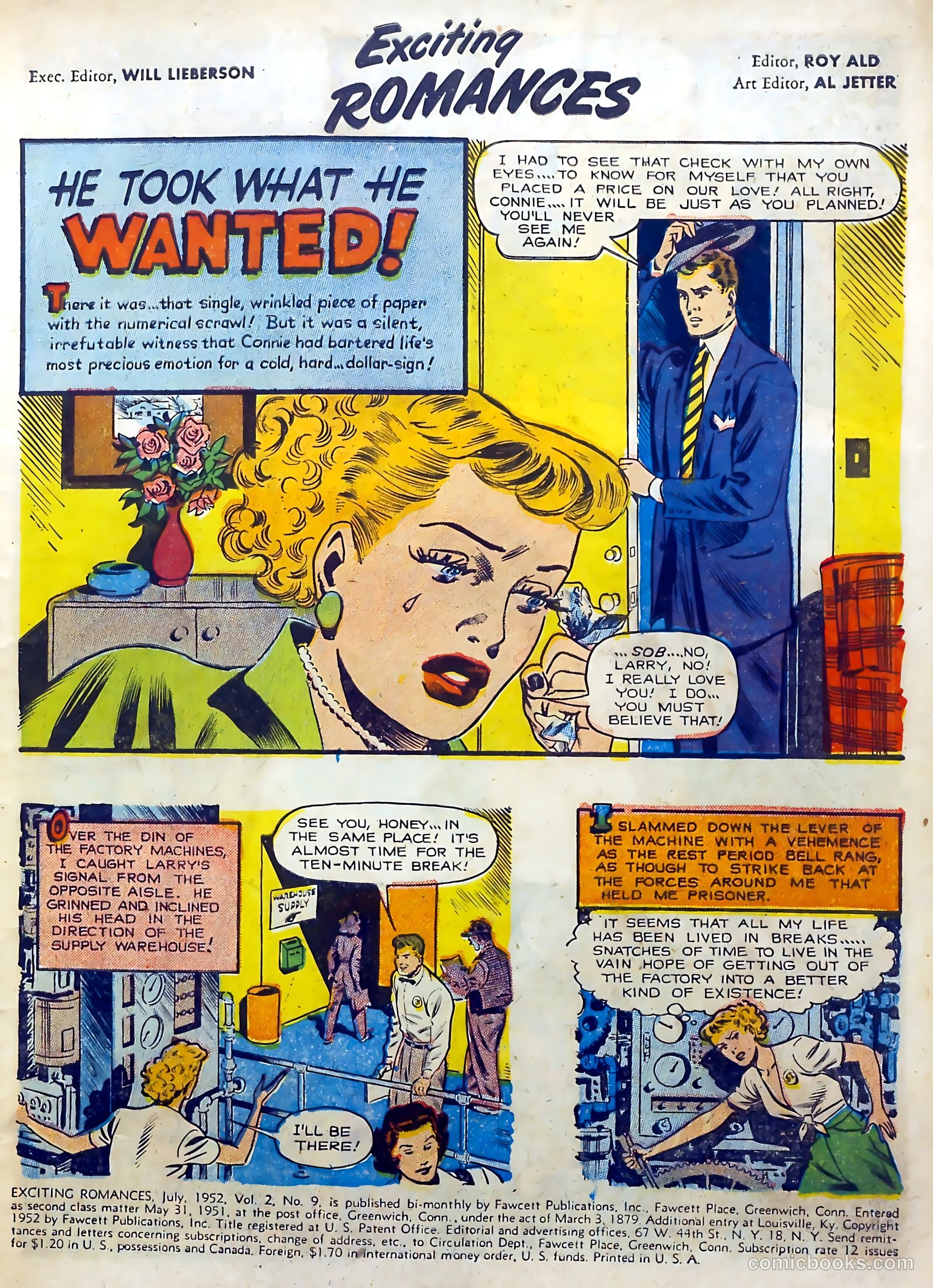 Exciting Romances #9 (1952) — page 3 of 36