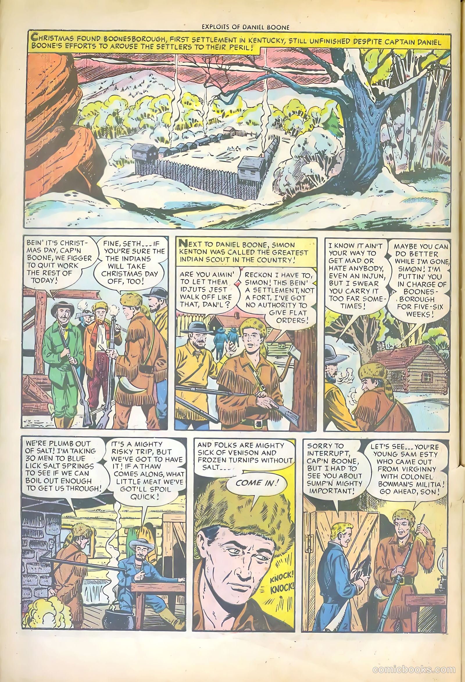 Exploits of Daniel Boone #1 (1955) — page 4 of 36