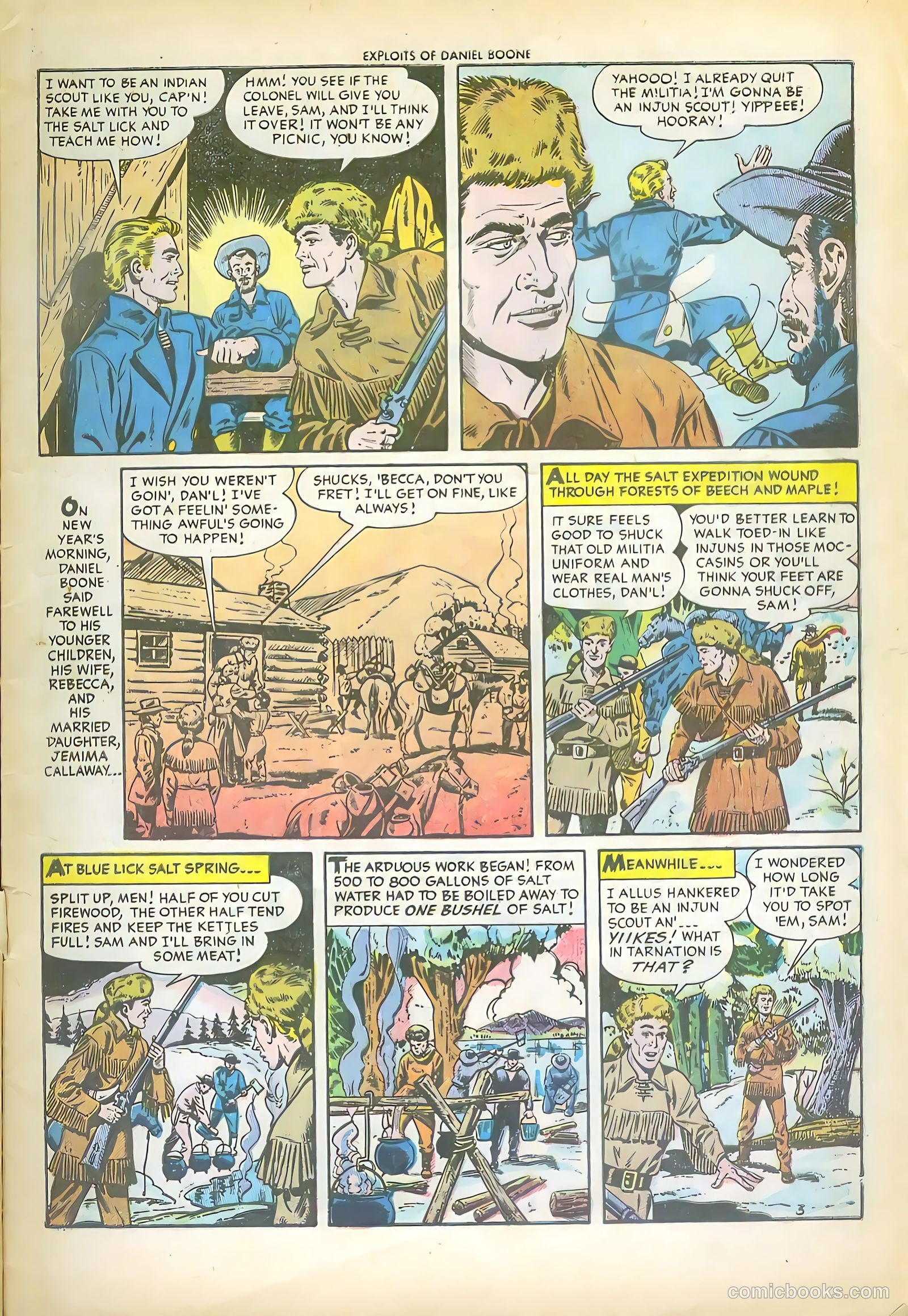 Exploits of Daniel Boone #1 (1955) — page 5 of 36