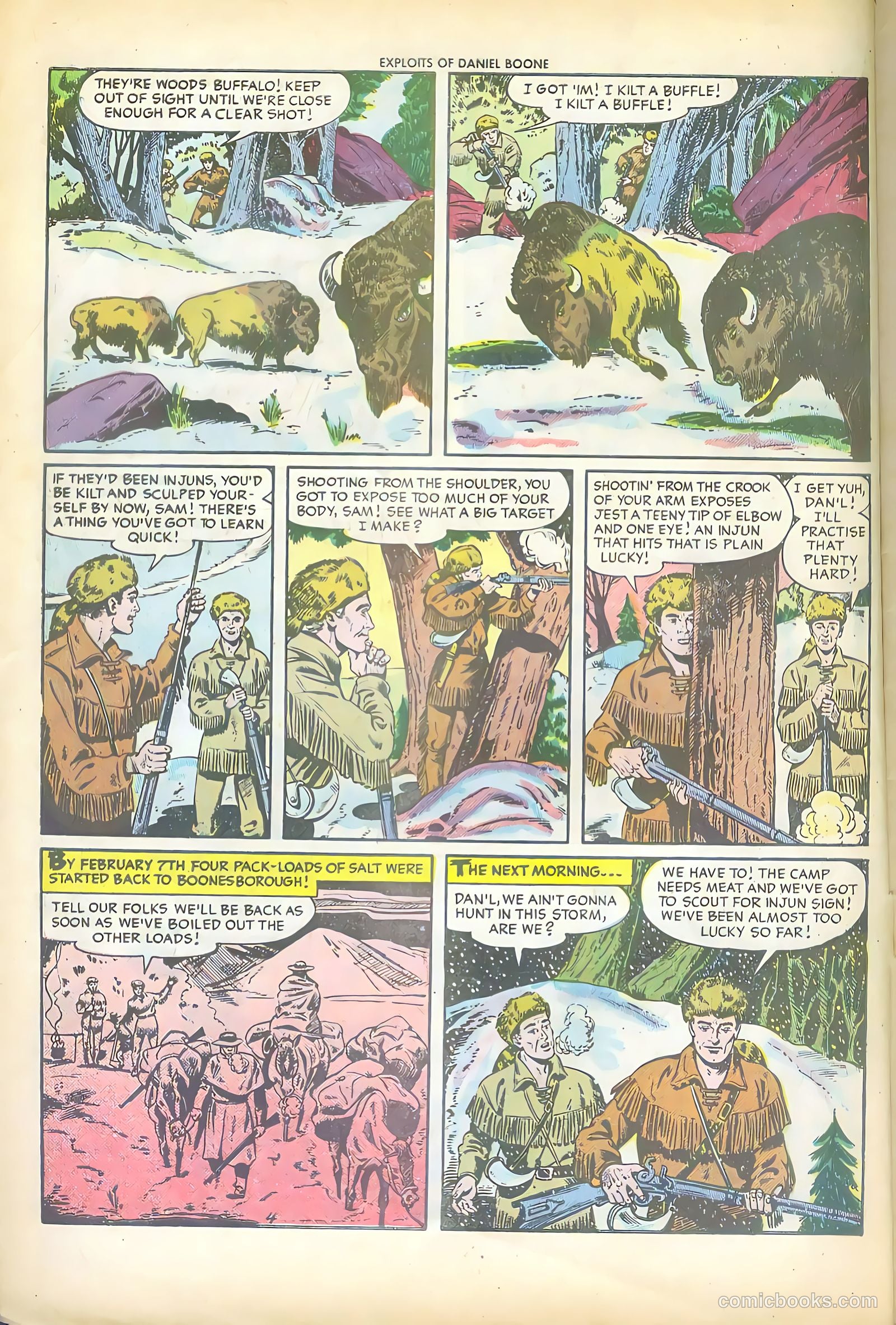 Exploits of Daniel Boone #1 (1955) — page 6 of 36