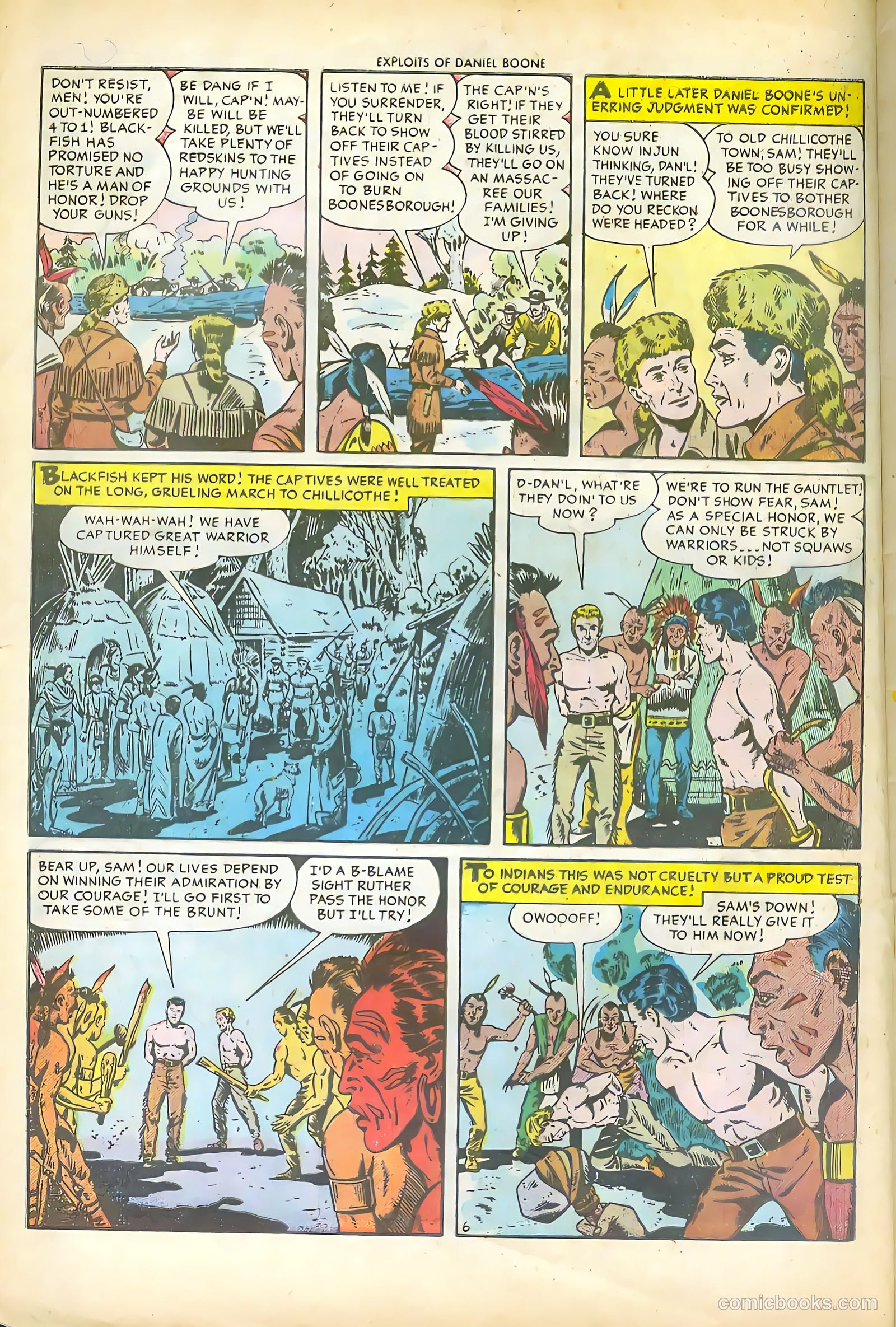 Exploits of Daniel Boone #1 (1955) — page 8 of 36