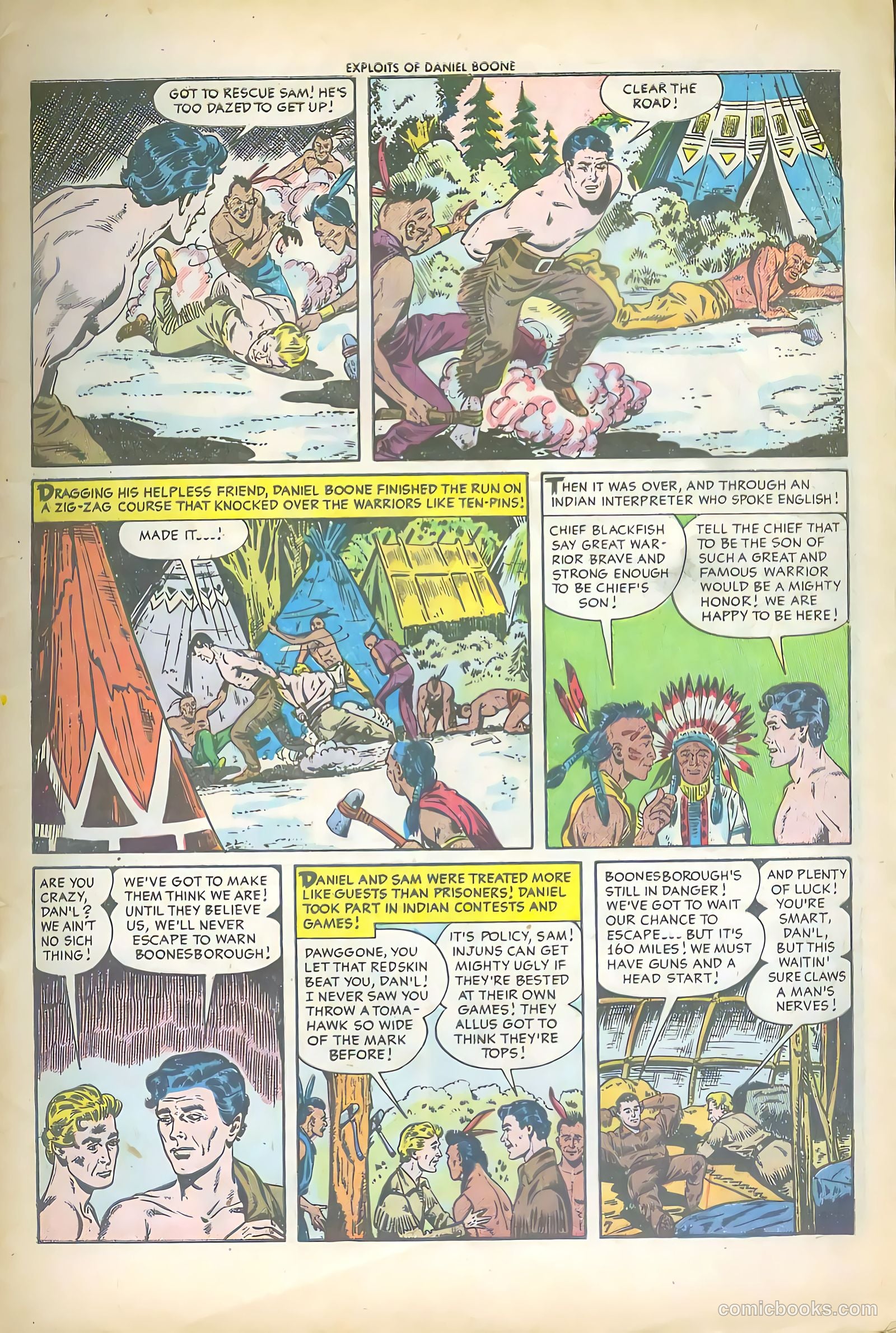Exploits of Daniel Boone #1 (1955) — page 9 of 36