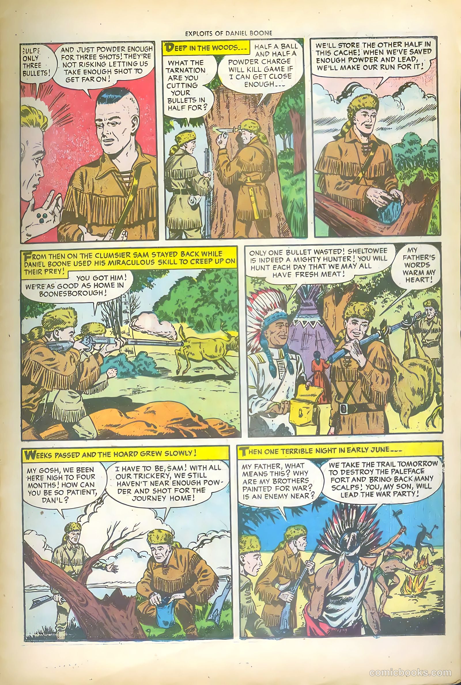 Exploits of Daniel Boone #1 (1955) — page 11 of 36