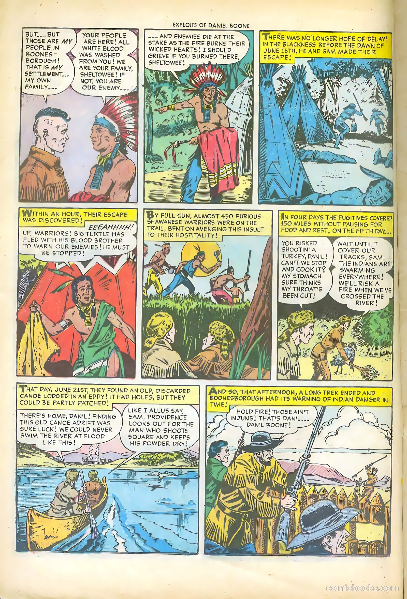 Exploits of Daniel Boone #1 (1955) — page 12 of 36