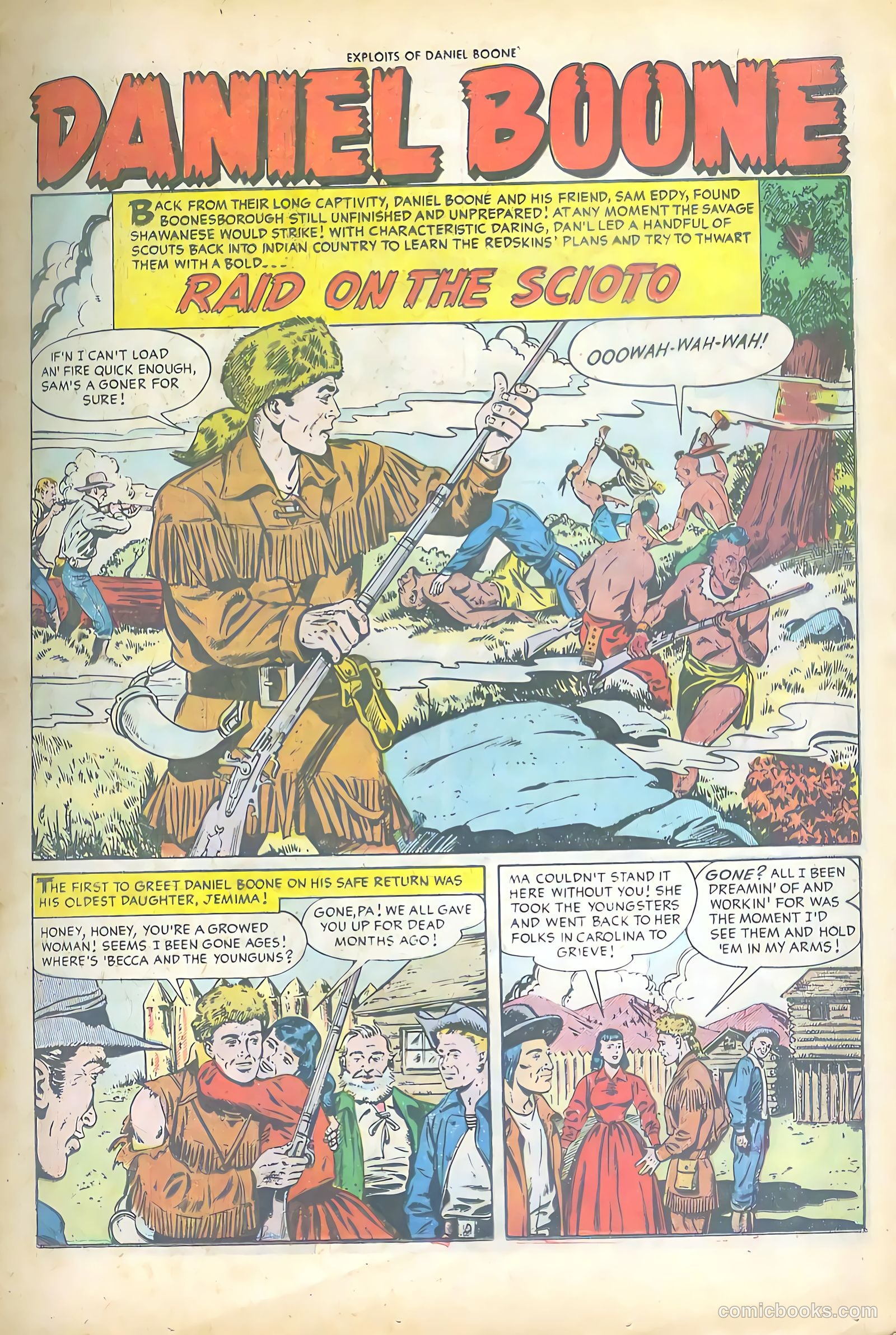 Exploits of Daniel Boone #1 (1955) — page 13 of 36