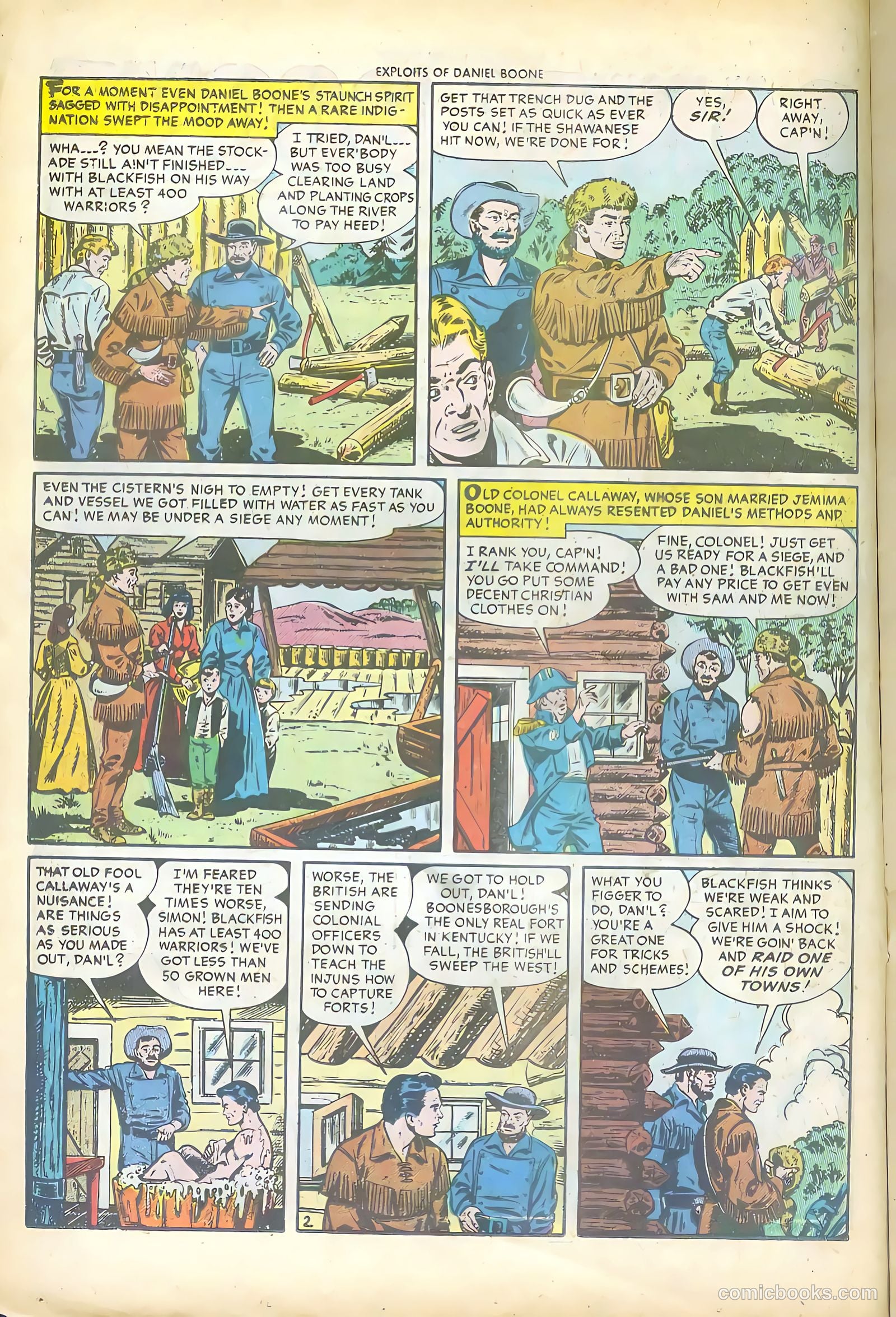 Exploits of Daniel Boone #1 (1955) — page 14 of 36